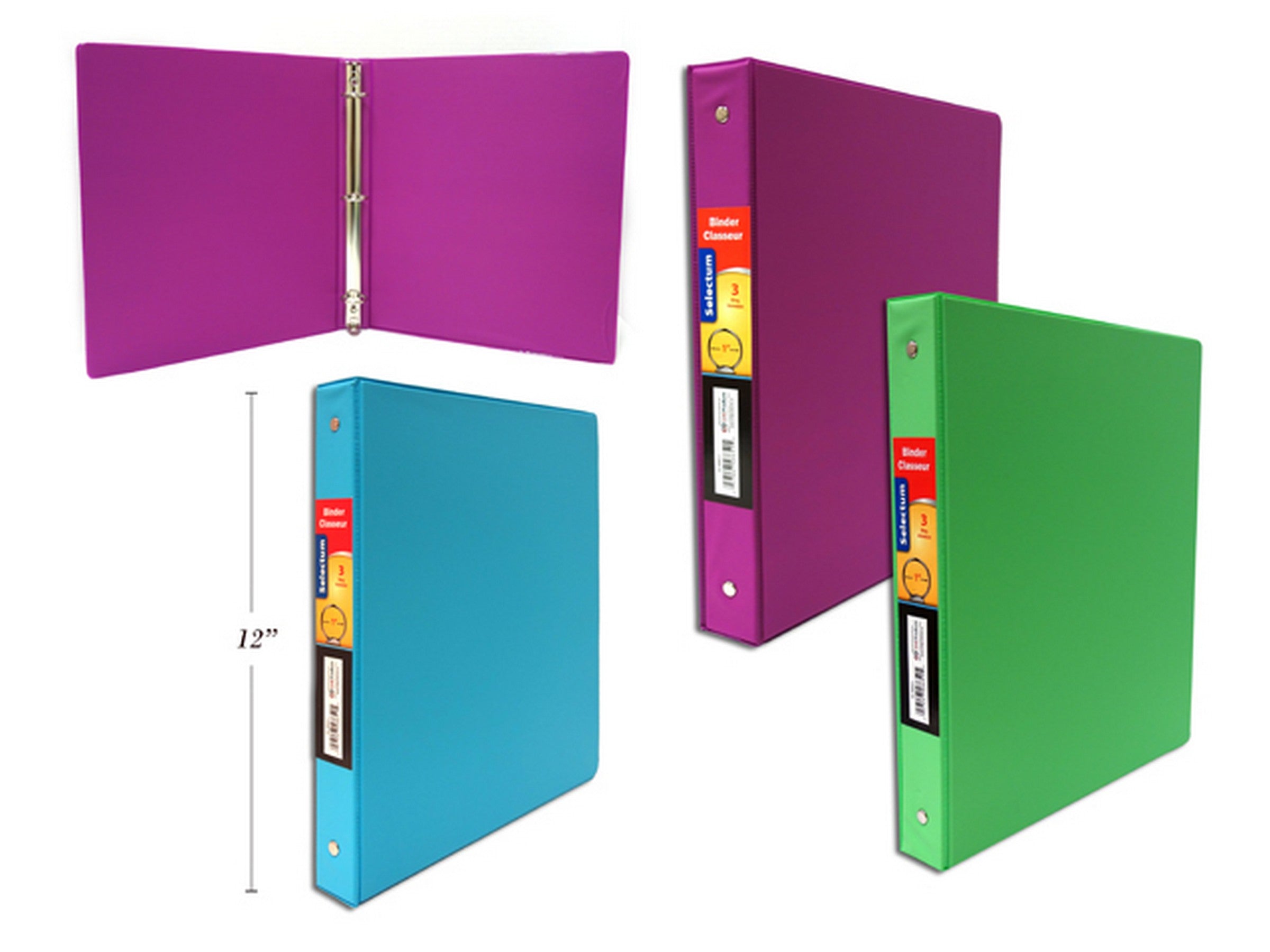 Selectum 1in Hard Cover 3-Ring Binder - Brites Edition VRT
