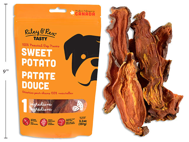 Riley & Rex Tasty Sweet Potato 100% Natural Dog Treats 150g