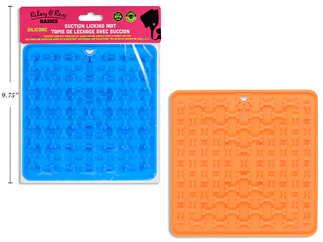 Riley & Rex Basics Suction Licking Mat for Dog - Silicone 7.25x7.25in VRT