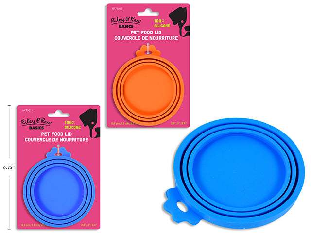 Riley & Rex Basics Pet Food Lid for 2.6in - 3in - 3.4in Can 100% Silicone VRT