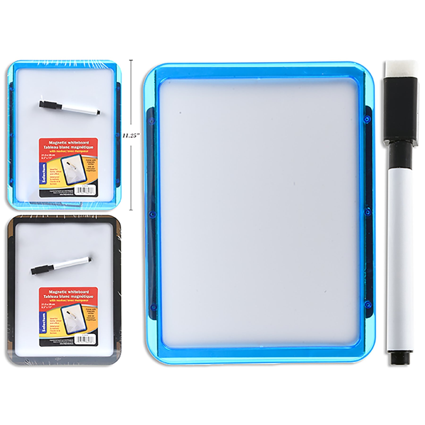 Selectum Dry Erase Whiteboard with Magnetic Marker 8.5x11in
