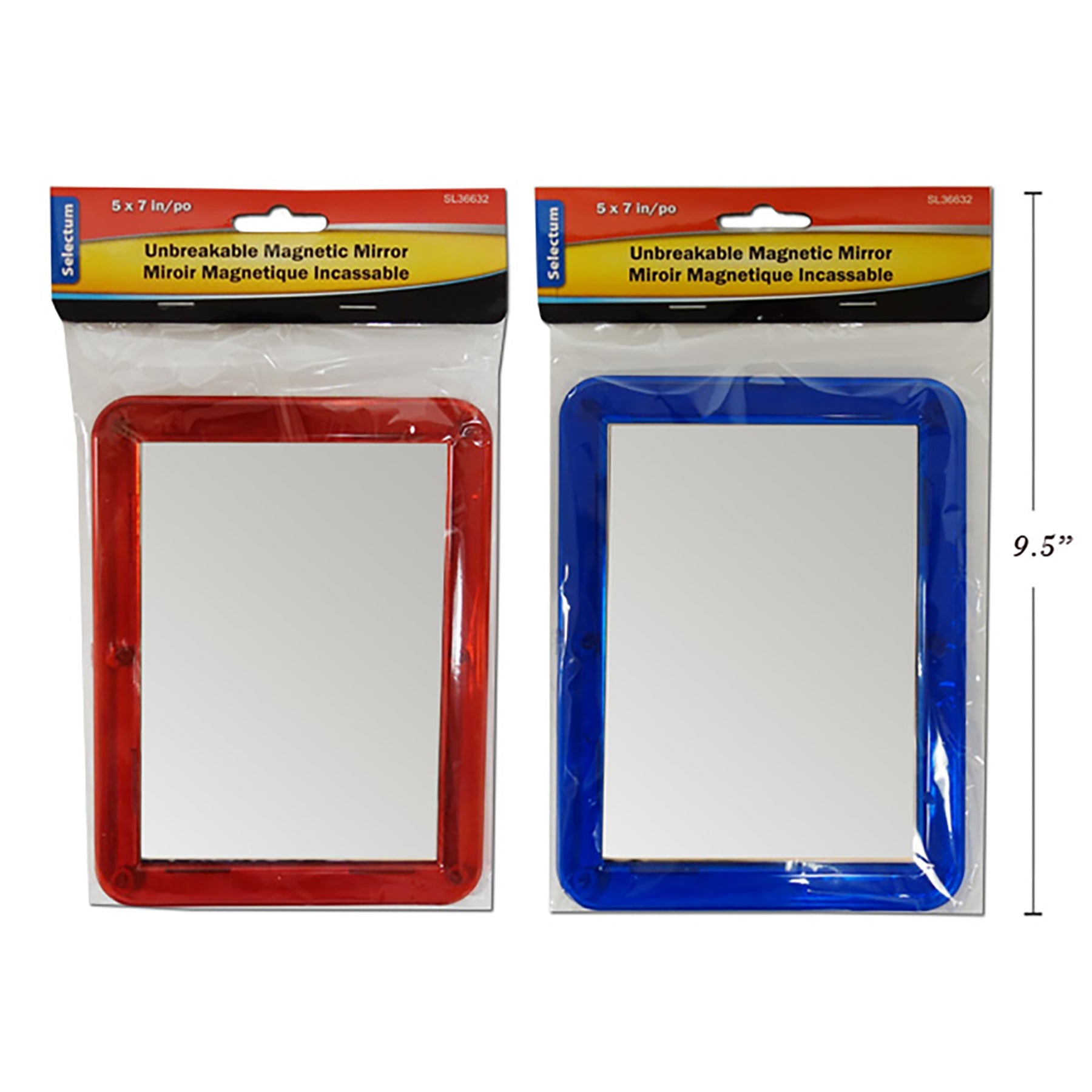Selectum Locker Mirror Magnetic Unbreakable 5x7in