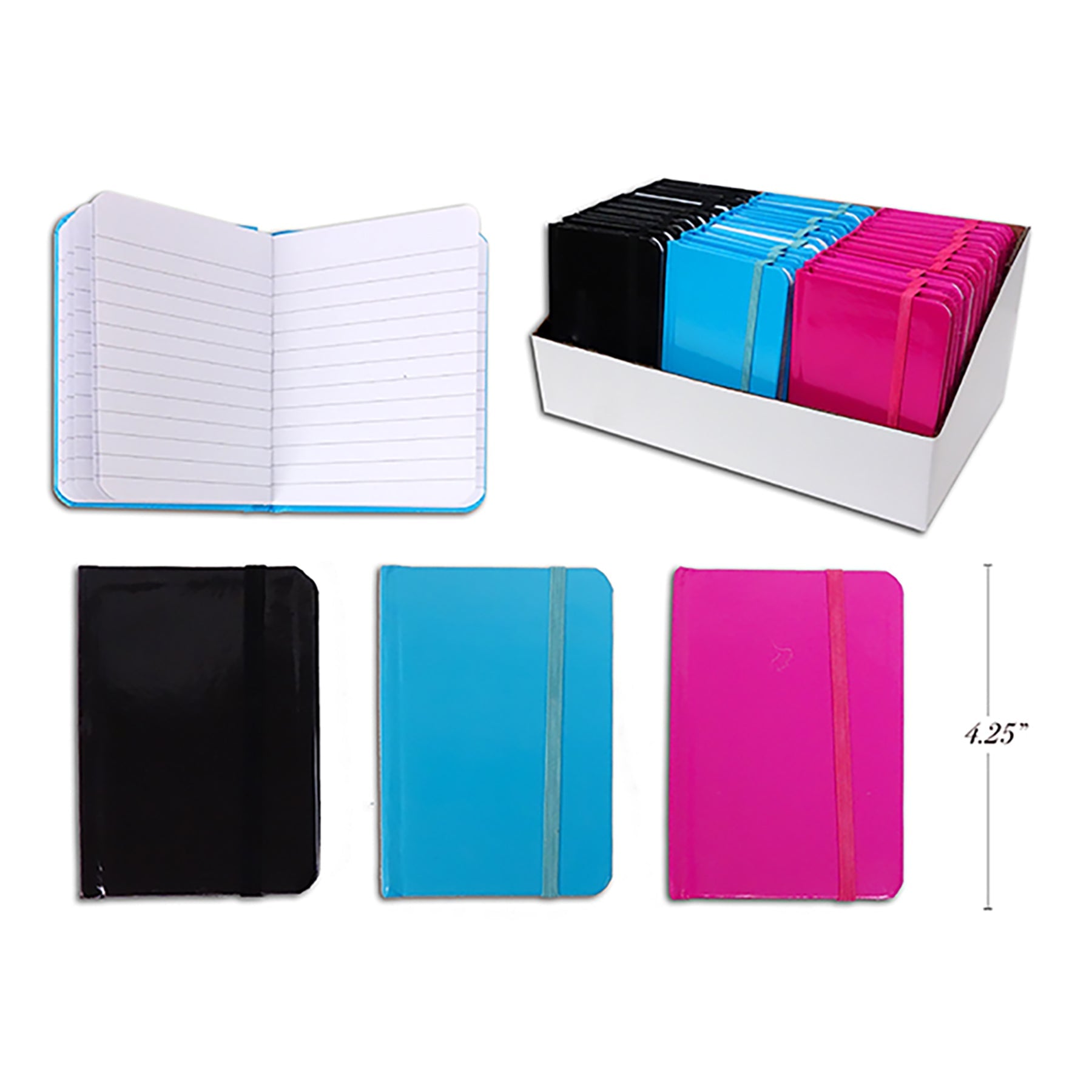 Notebook Hard Cover 50 Ruled Sheets 4x3in