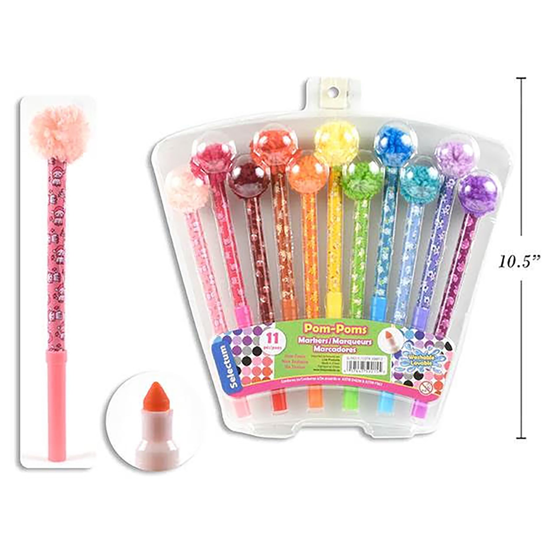 Selectum 11 Pom Pom Watercolor Markers Bullet Point