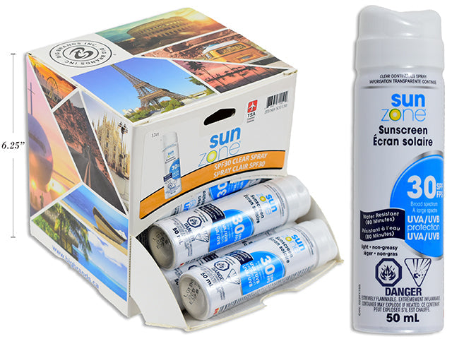 Sun Zone Sunscreen Spray SPF30+ - Travel Size 50ml