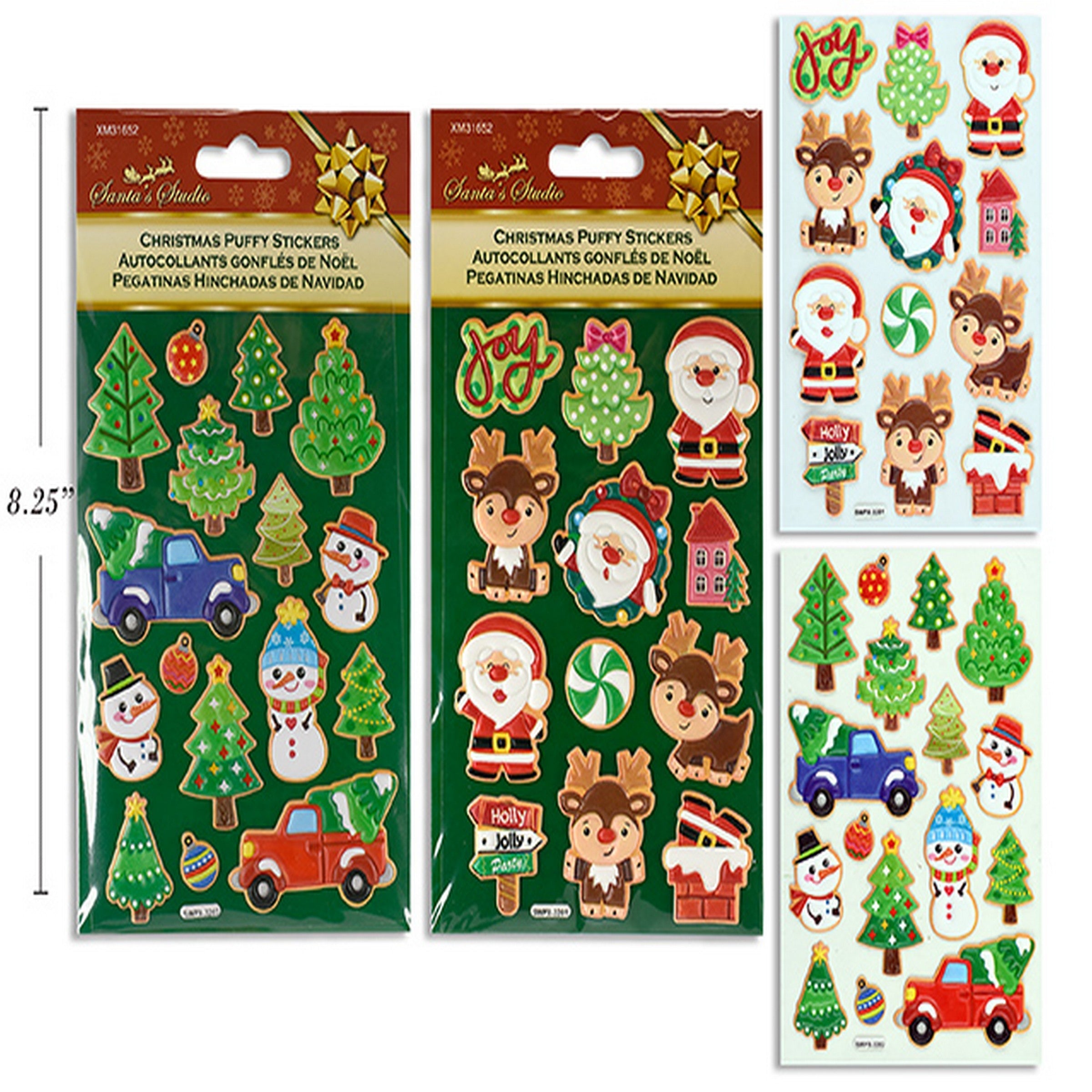 Christmas Puffy Stickers VRT