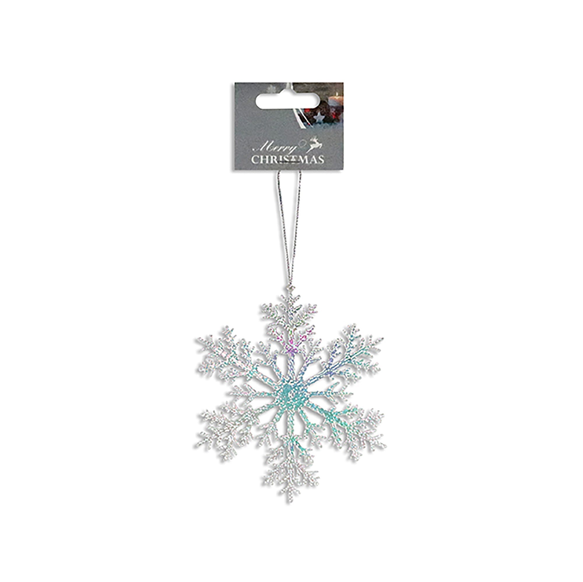 Christmas Iridescent Snowflake 12.25x10.25in