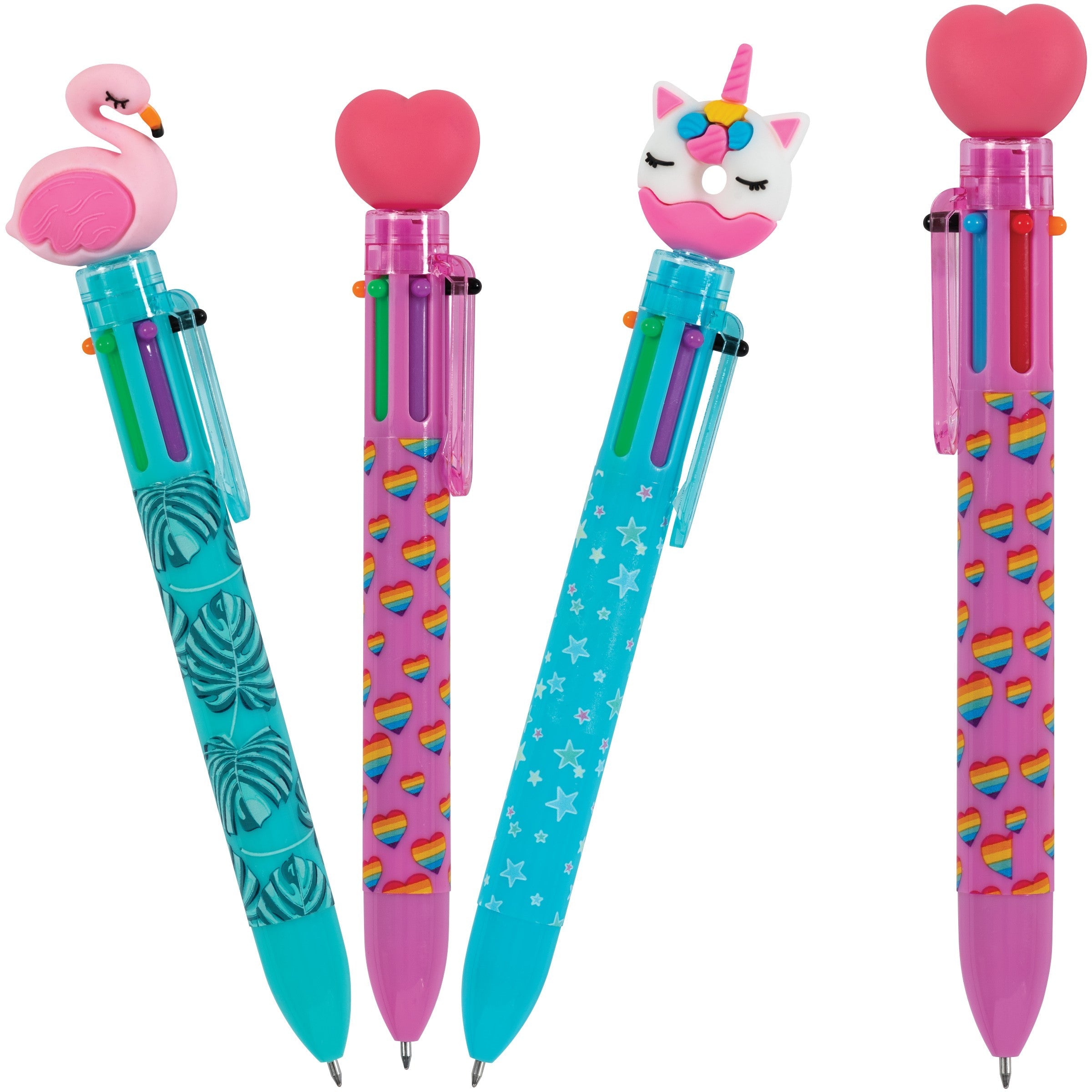 Merangue 6-Colors Pen with Fun Toppers VRT