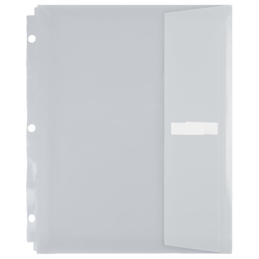 Merangue Clear Plastic Binder Pouch 9x11.5in