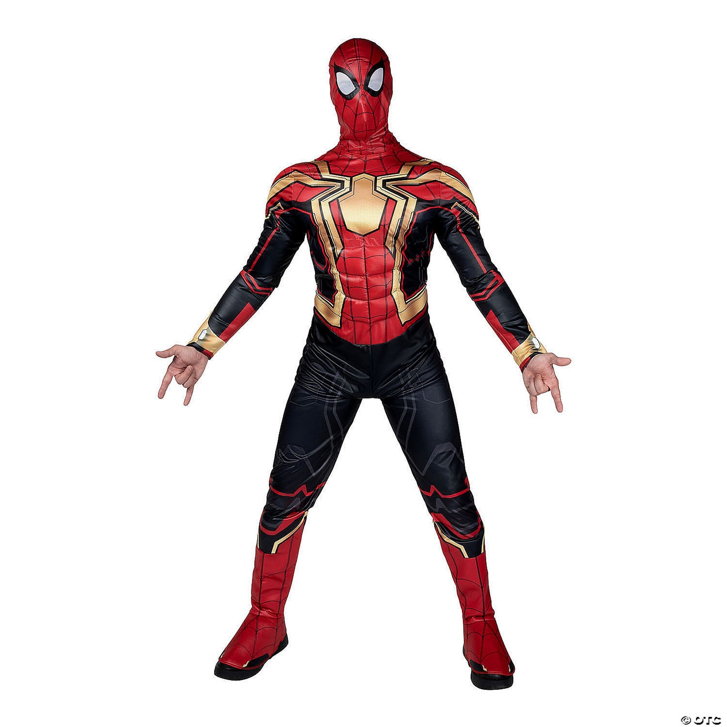 Halloween Adults Spiderman Costume - Integrated Suit Large