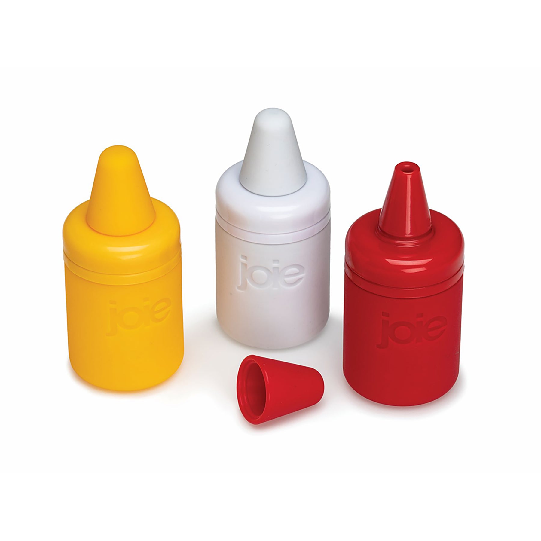 Joie 3 Mini Condiments Silicone Squeeze Bottles 3.5x1.5in 1.68oz