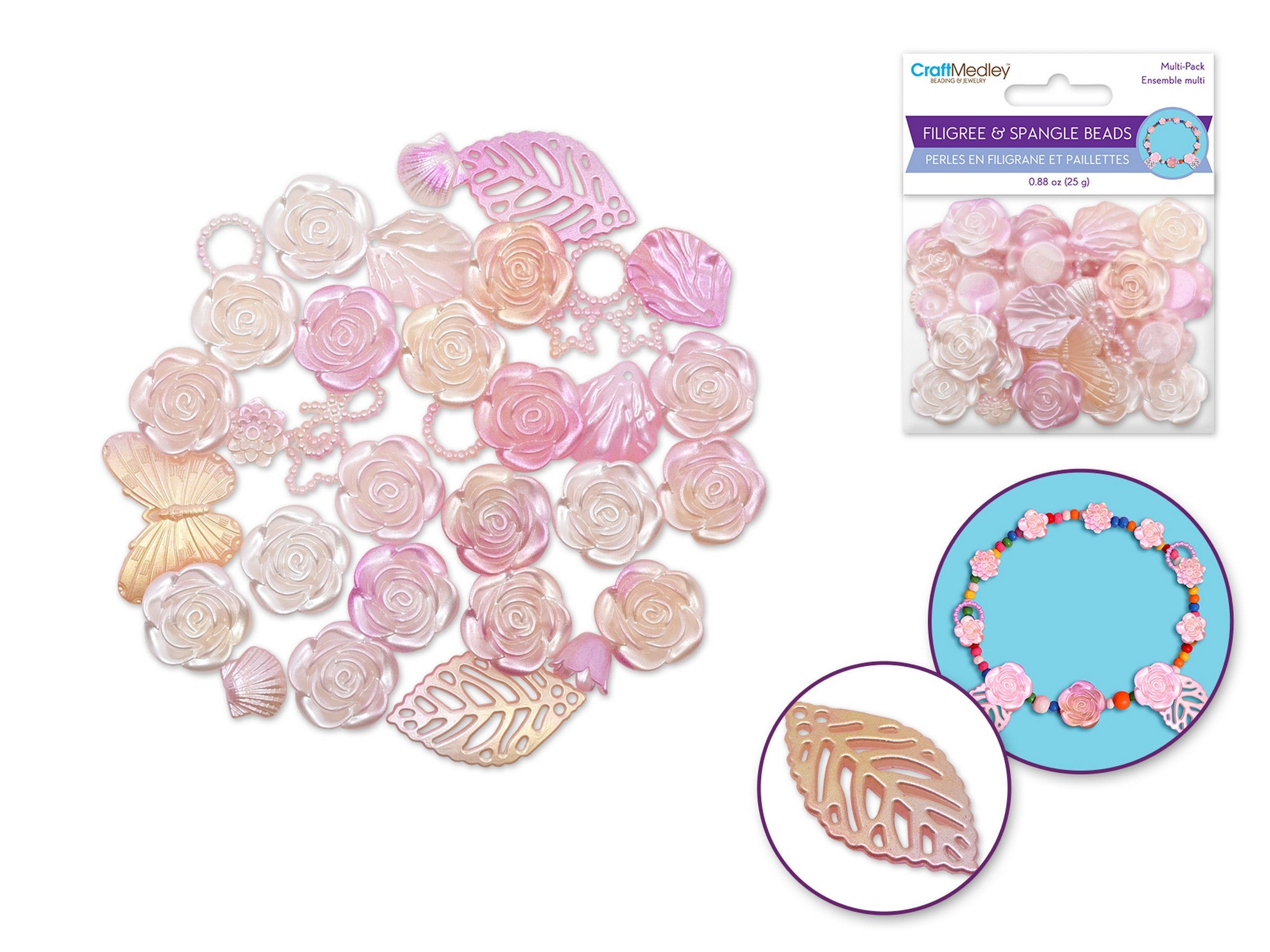 Beading and Jewelry Filigree and Spangles Beads - Beauty Blend 25g