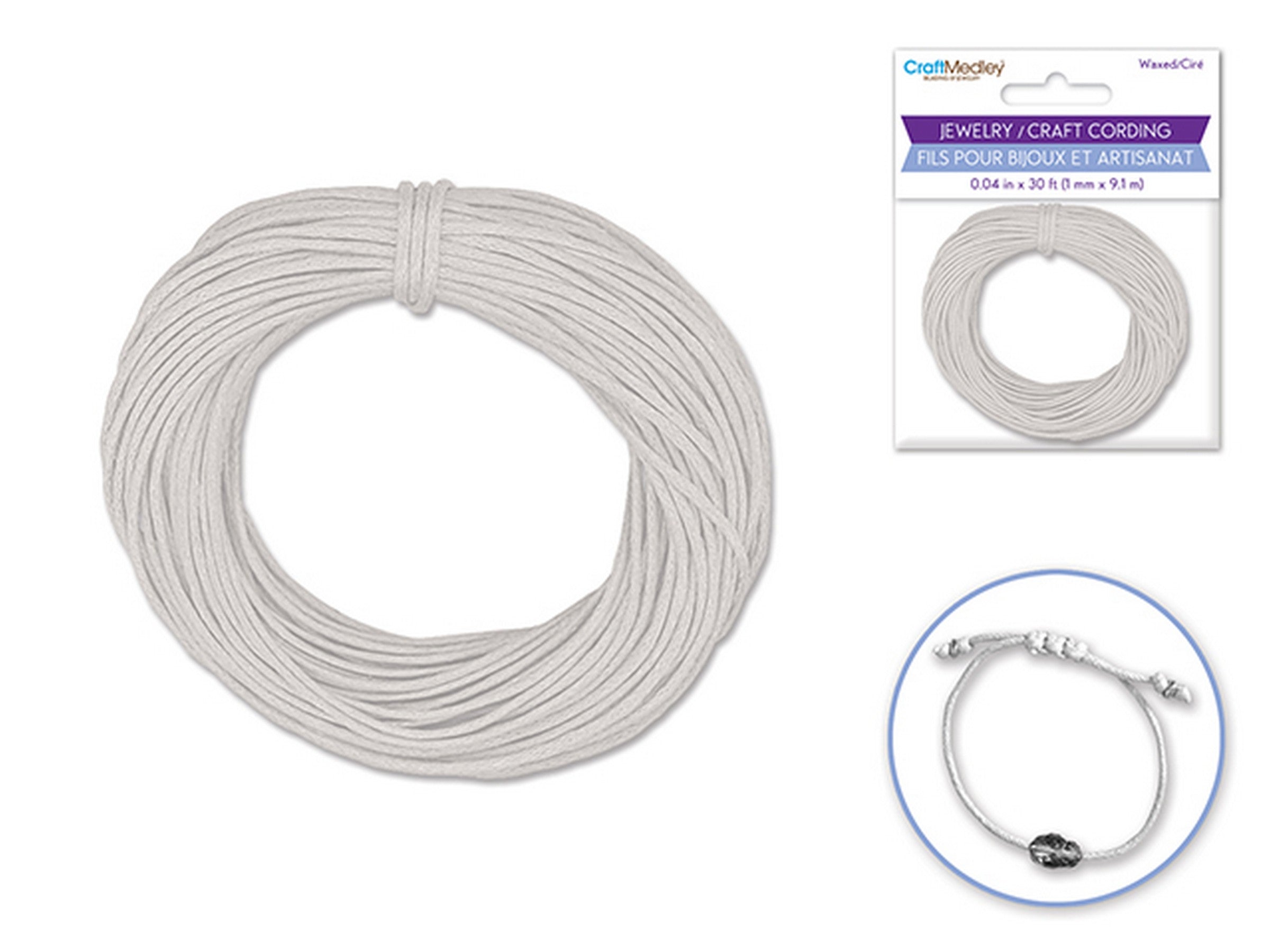 Craft Medley Jewelry and Craft White Cording 0.04x360in