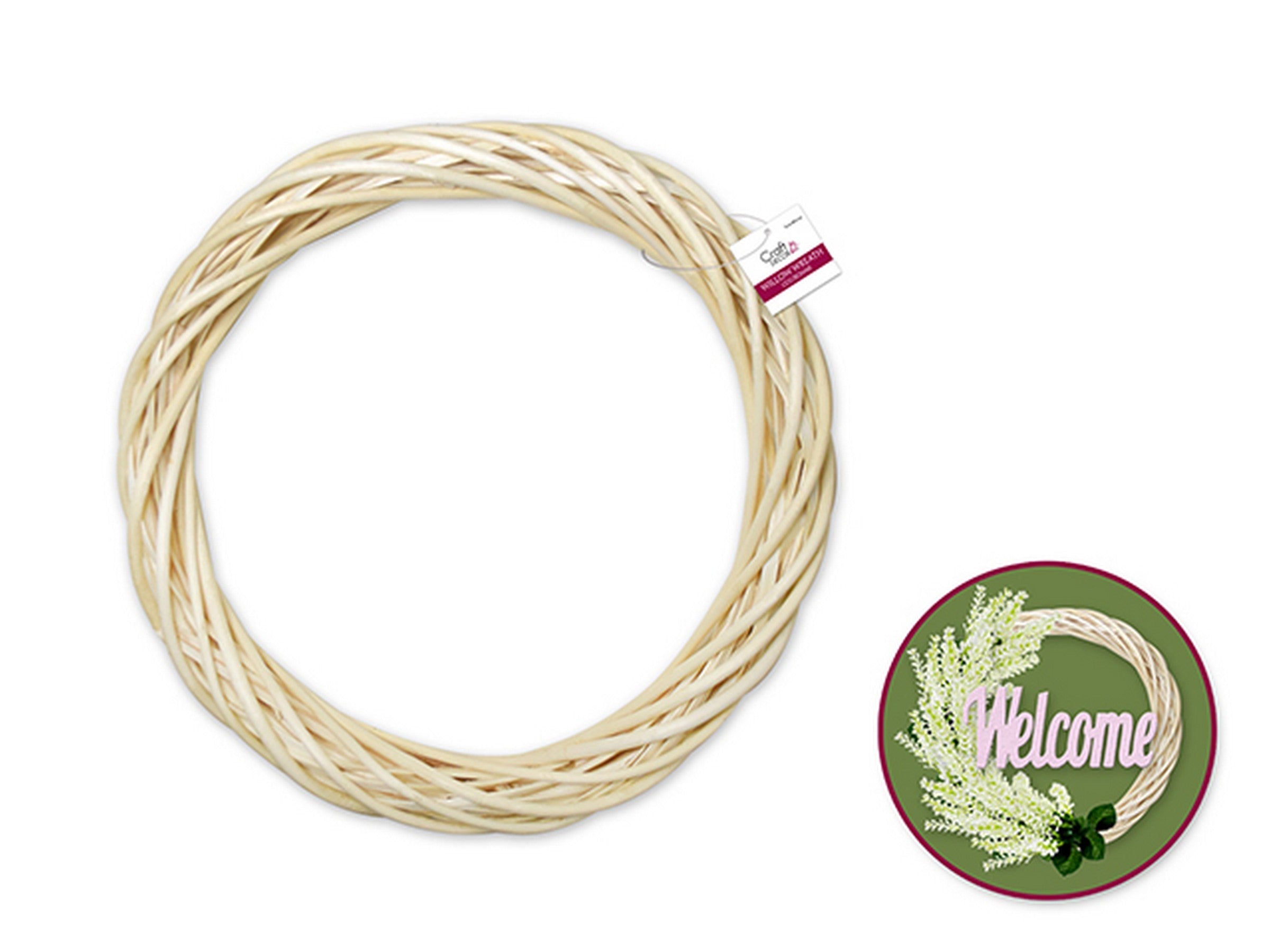 Craft Décor Willow Wreath Natural 12in