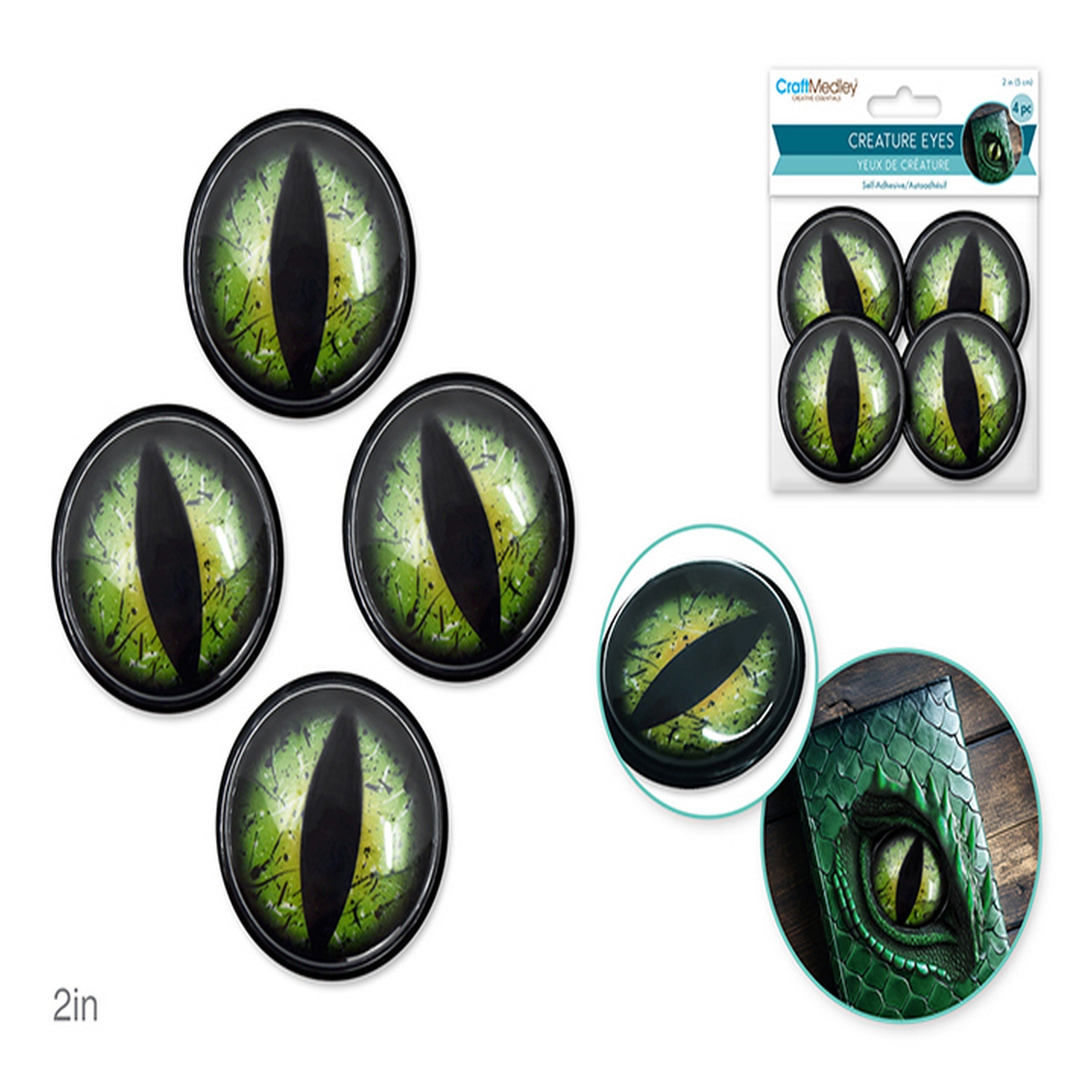 Craft Medley 4 Self-stick Creature Eyes 2in