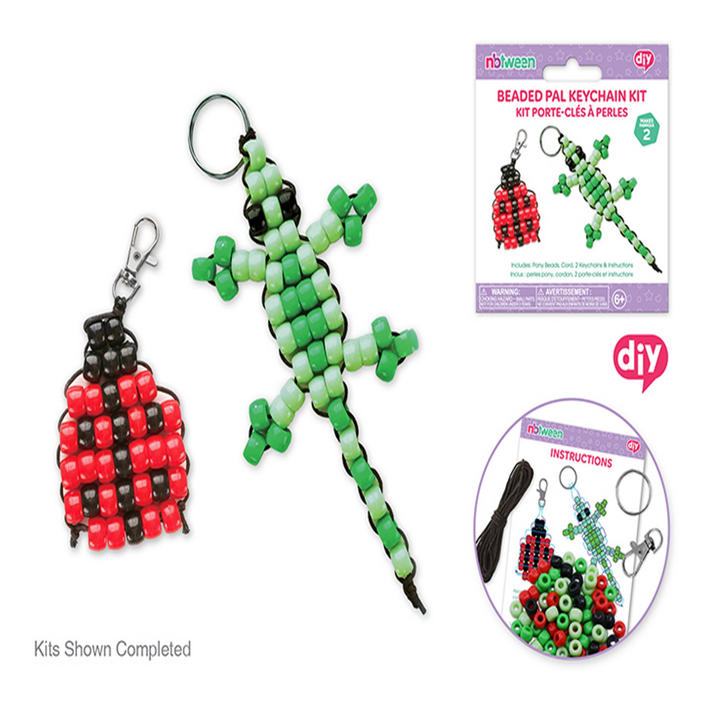 Krafty Kids DIY Pony Bead Pal Keychain Kit - Makes 2 Age 6+