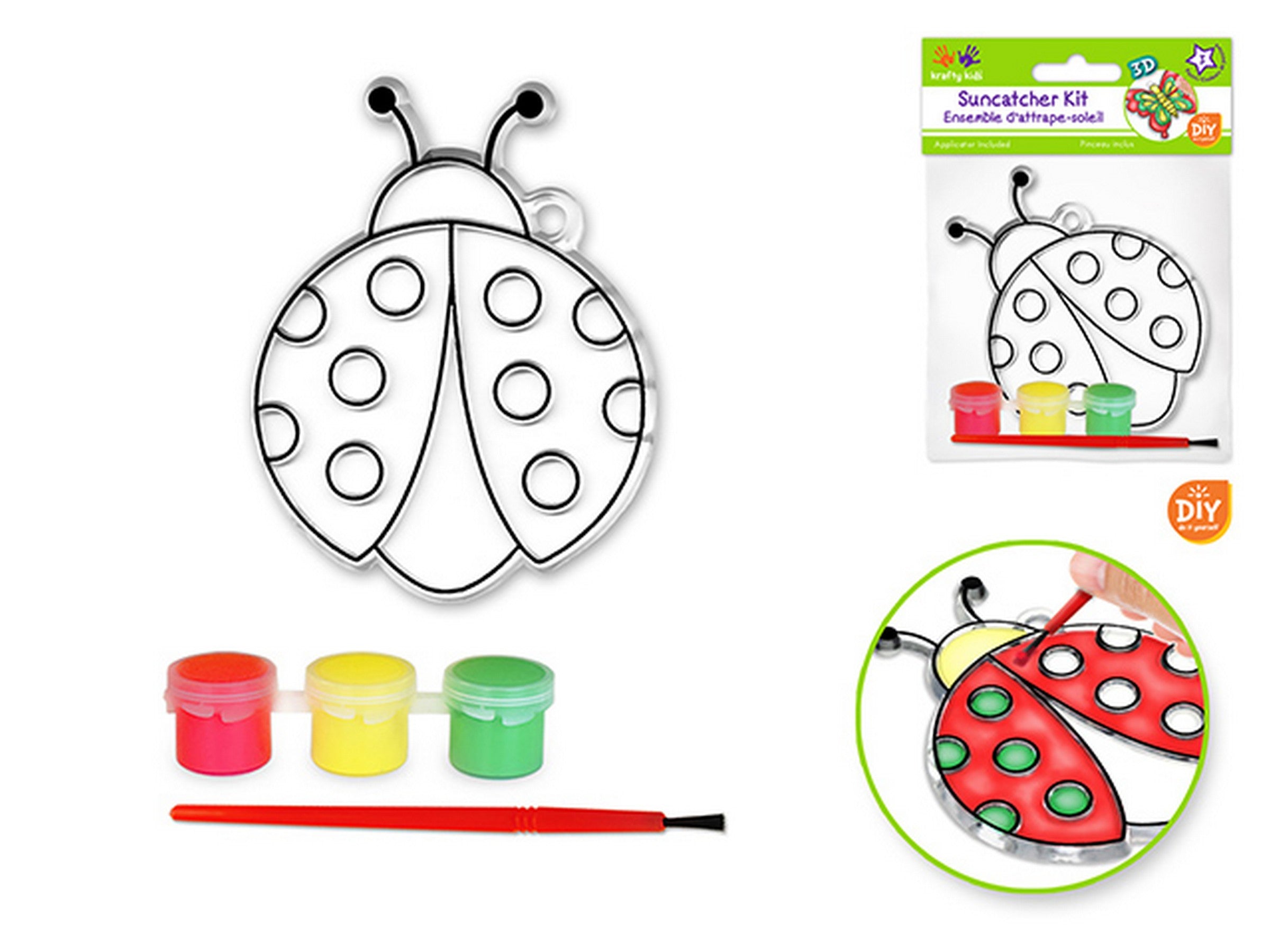 Krafty Kids Suncatcher Kit Ladybug 4x3in aprox.