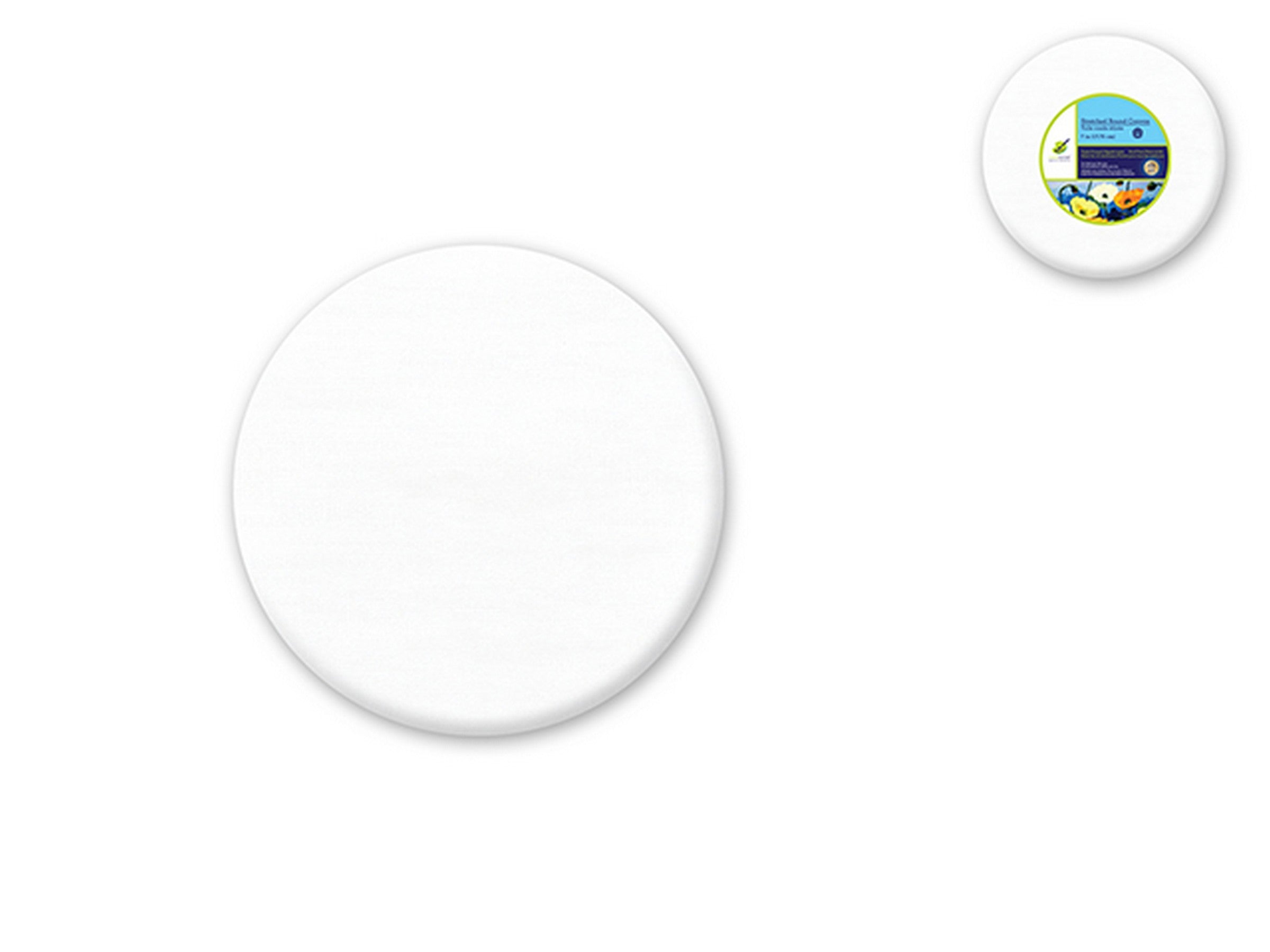 Color Factory Stretched Canvas Primed 100% Cotton Round 7in