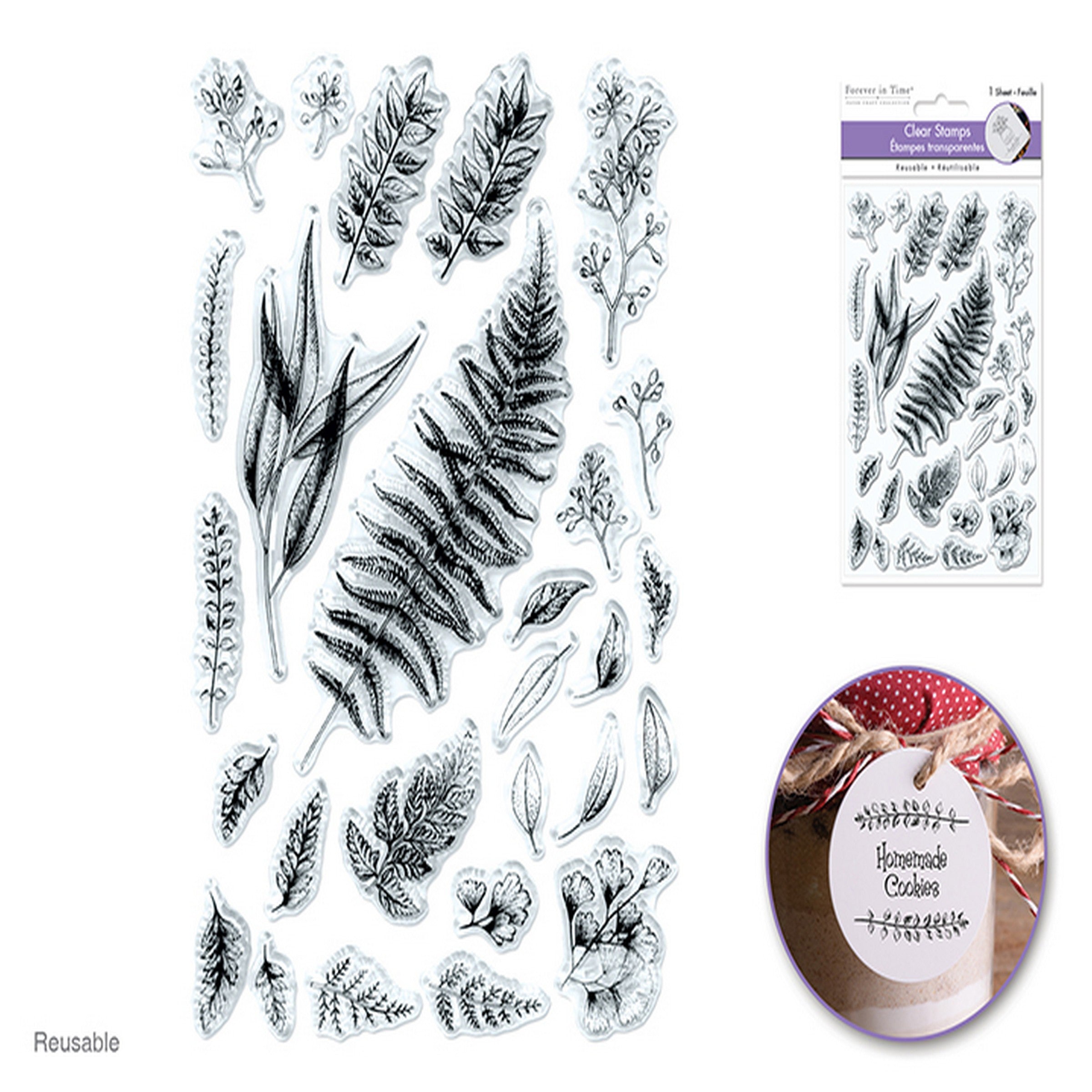 Forever in Time Clear Reusable Stamps - Vines 4.3x6.3in