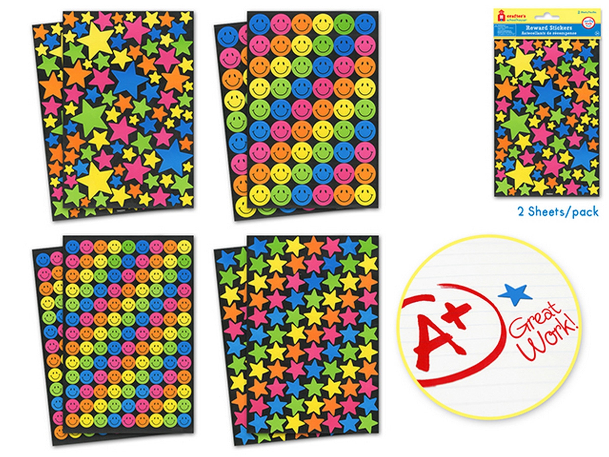 Crafter's Schoolhouse 2 Sheets Reward Stickers 8.25x5.5in sheet VRT