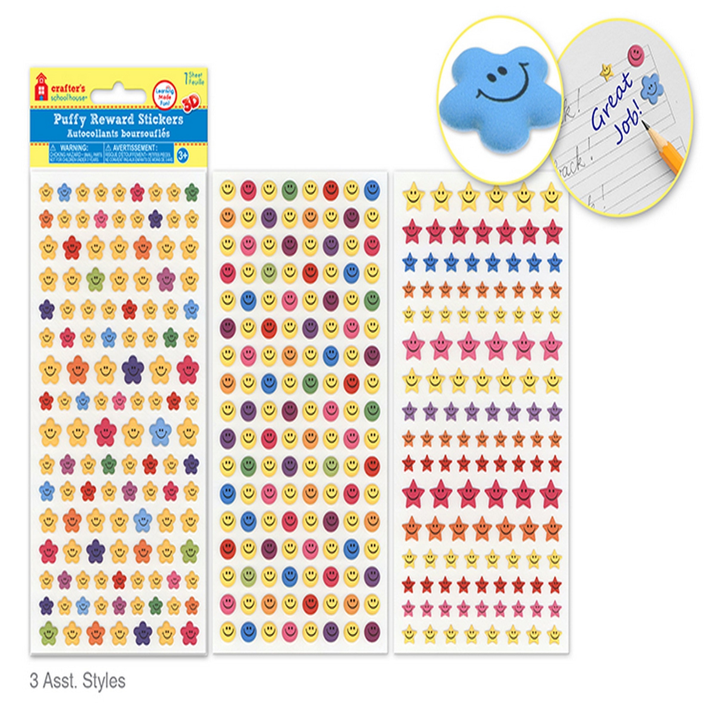 Crafter's Schoolhouse 3D Puffy Reward Icon Stickers 3.7x7.7in VRT