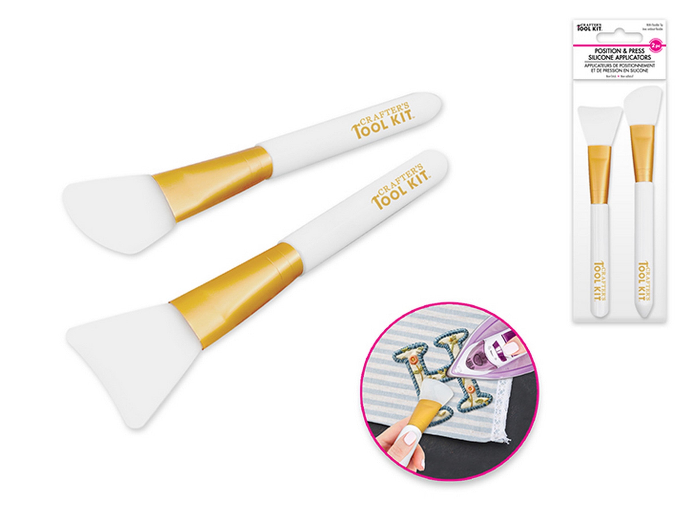 Crafter's Tool Kit 2 Silicone Position & Press Applicators - Non-stick