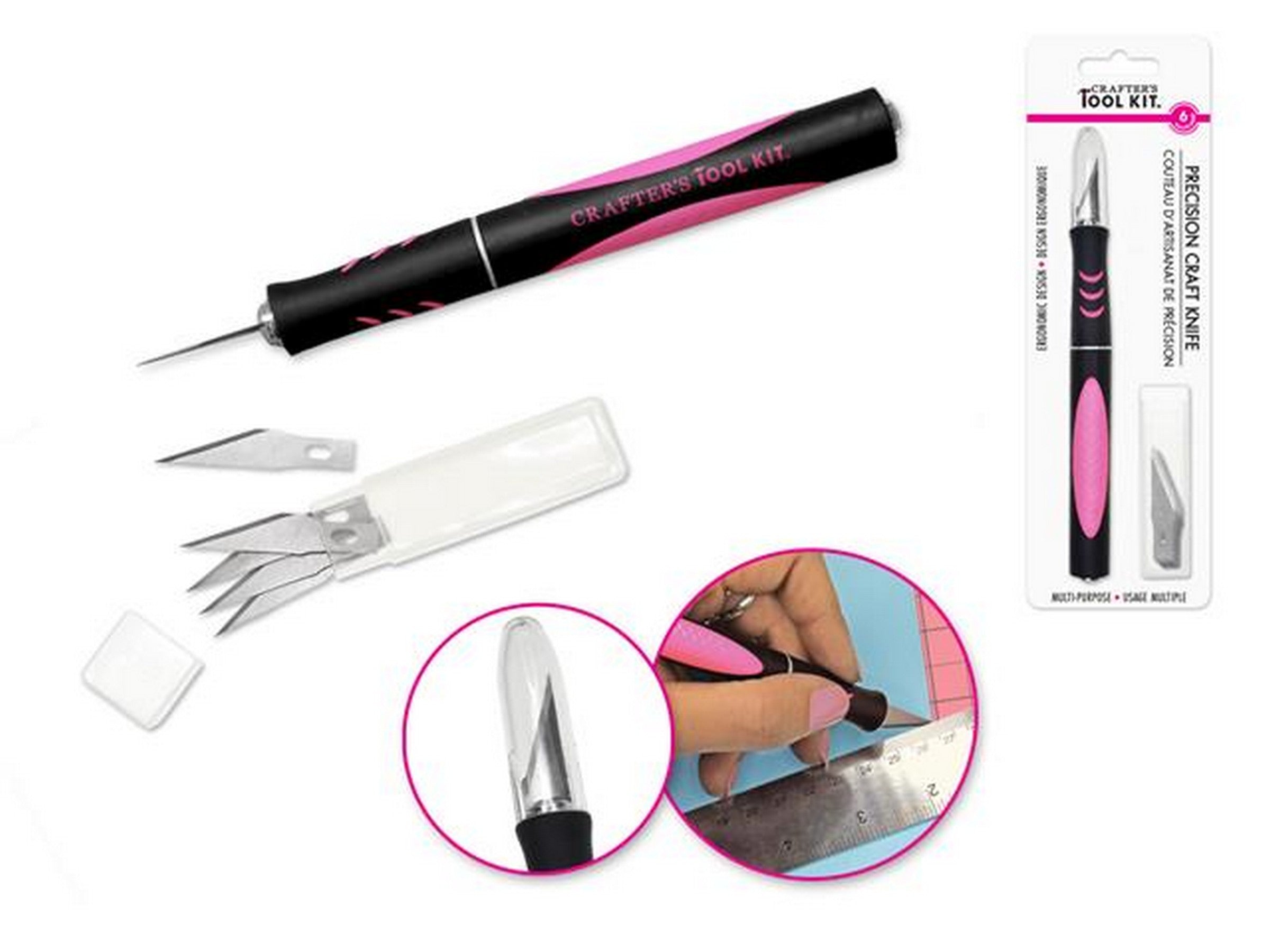 Crafter's Tool Kit Precision Craft Knive 6 Blades Included 5.5in