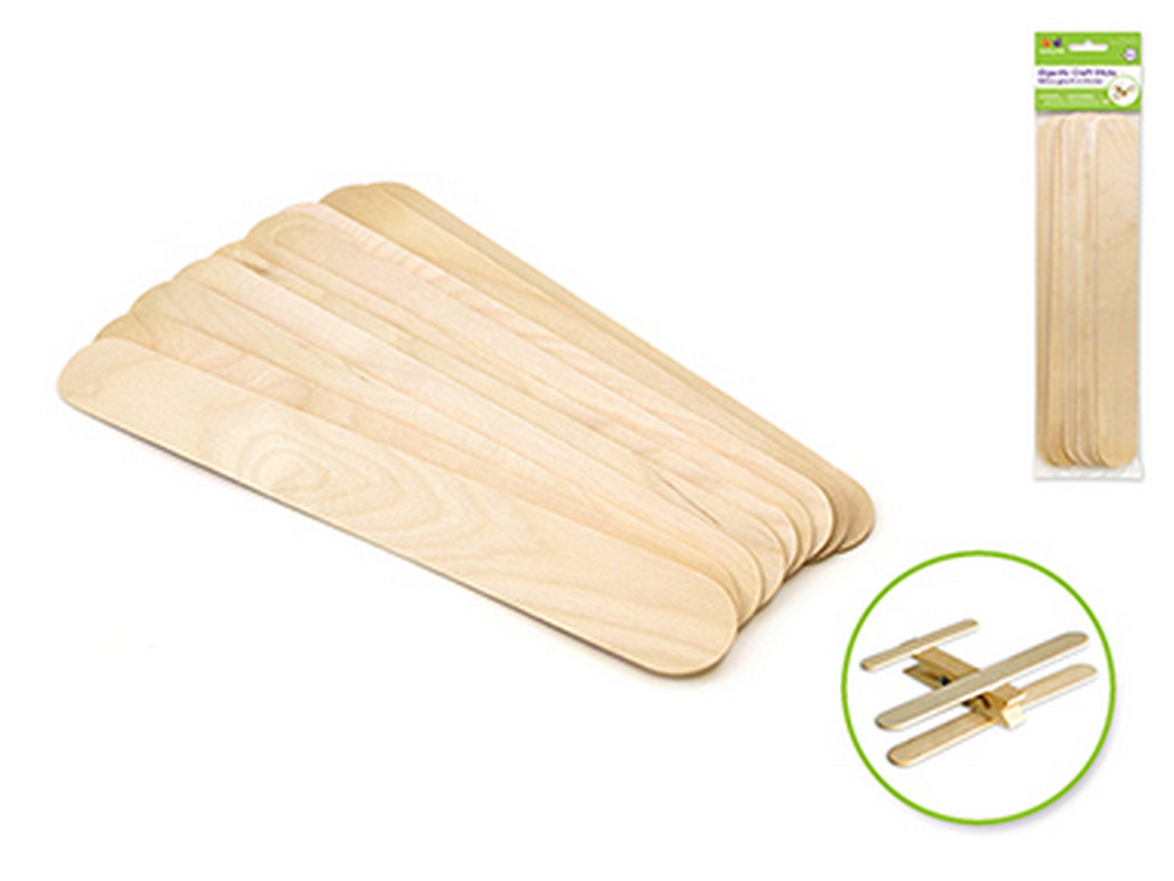 Krafty Kids 10 Gigantic Wooden Sticks Unpainted 10x1.3in