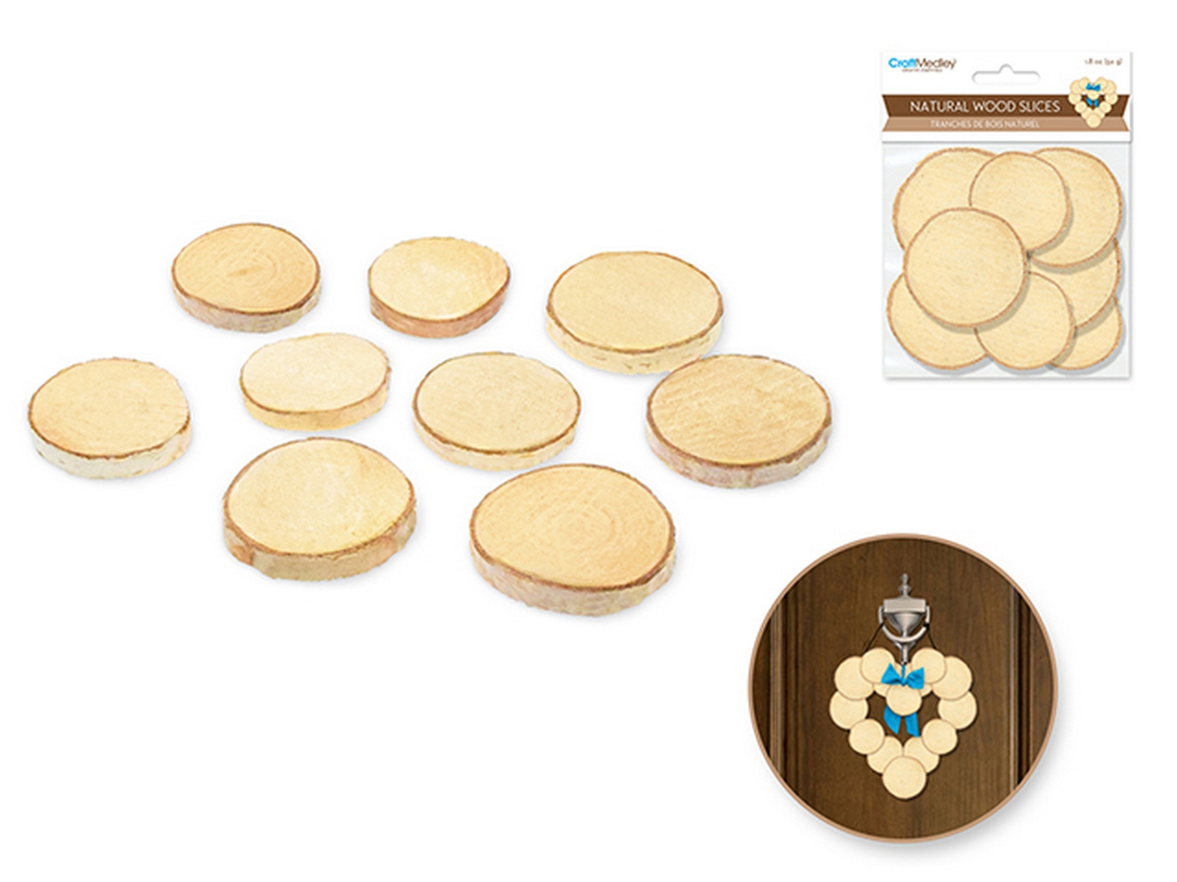 Craft Medley Wood Slice Natural 1.8oz