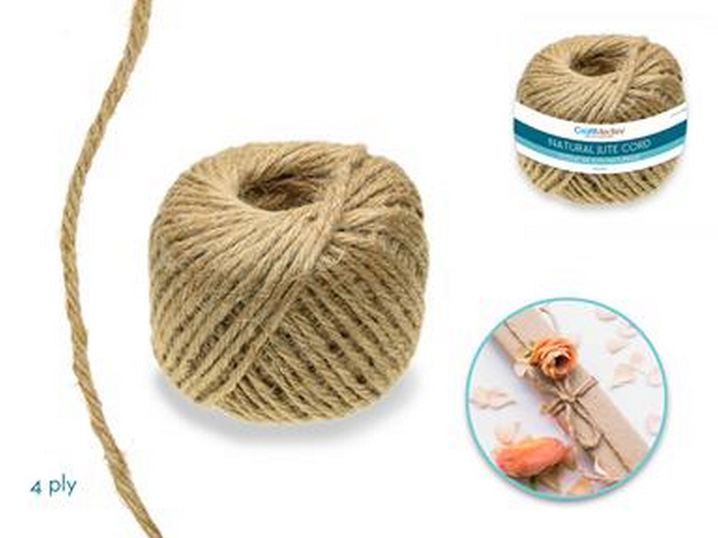 Craft Medley Jute Cord Natural 4 Ply 2.8oz