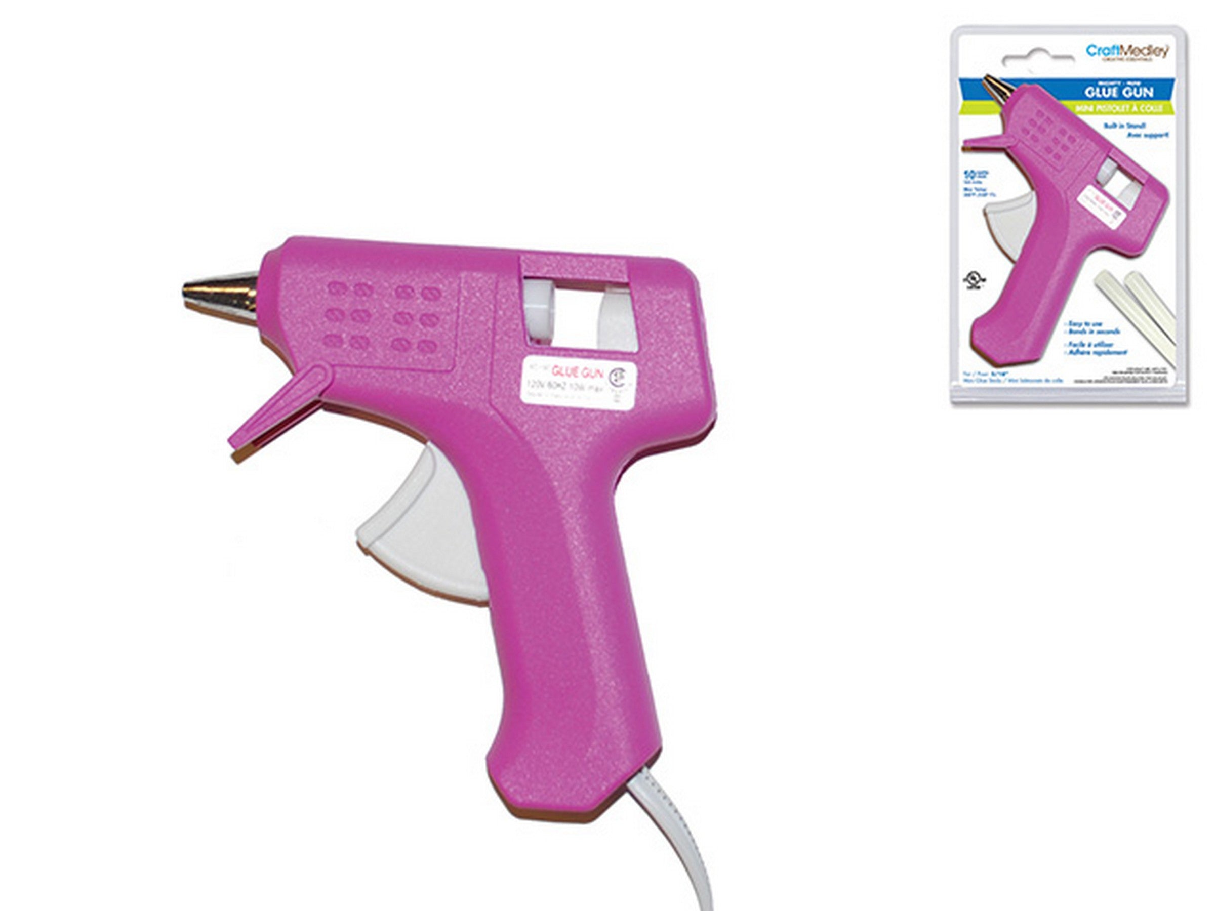 Craft Medley Pink Mini Glue Gun 10 Watts 120 Volts