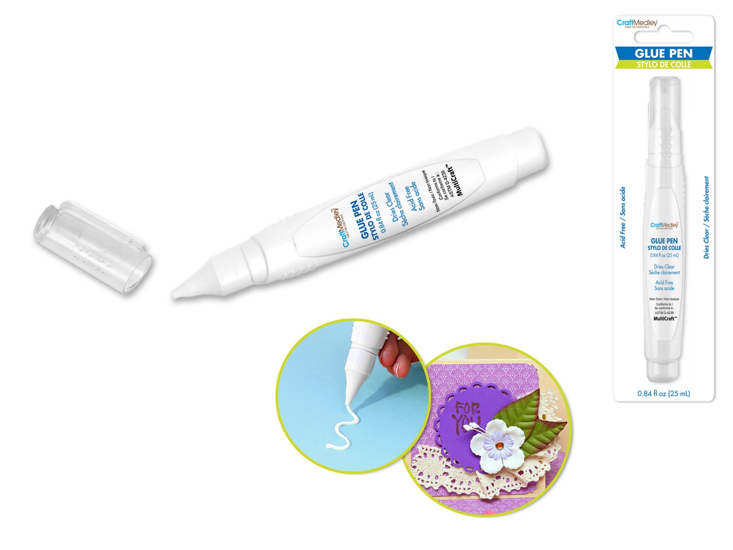 Craft Medley Clear Glue Pen - Archival/Photo Safe 25ml