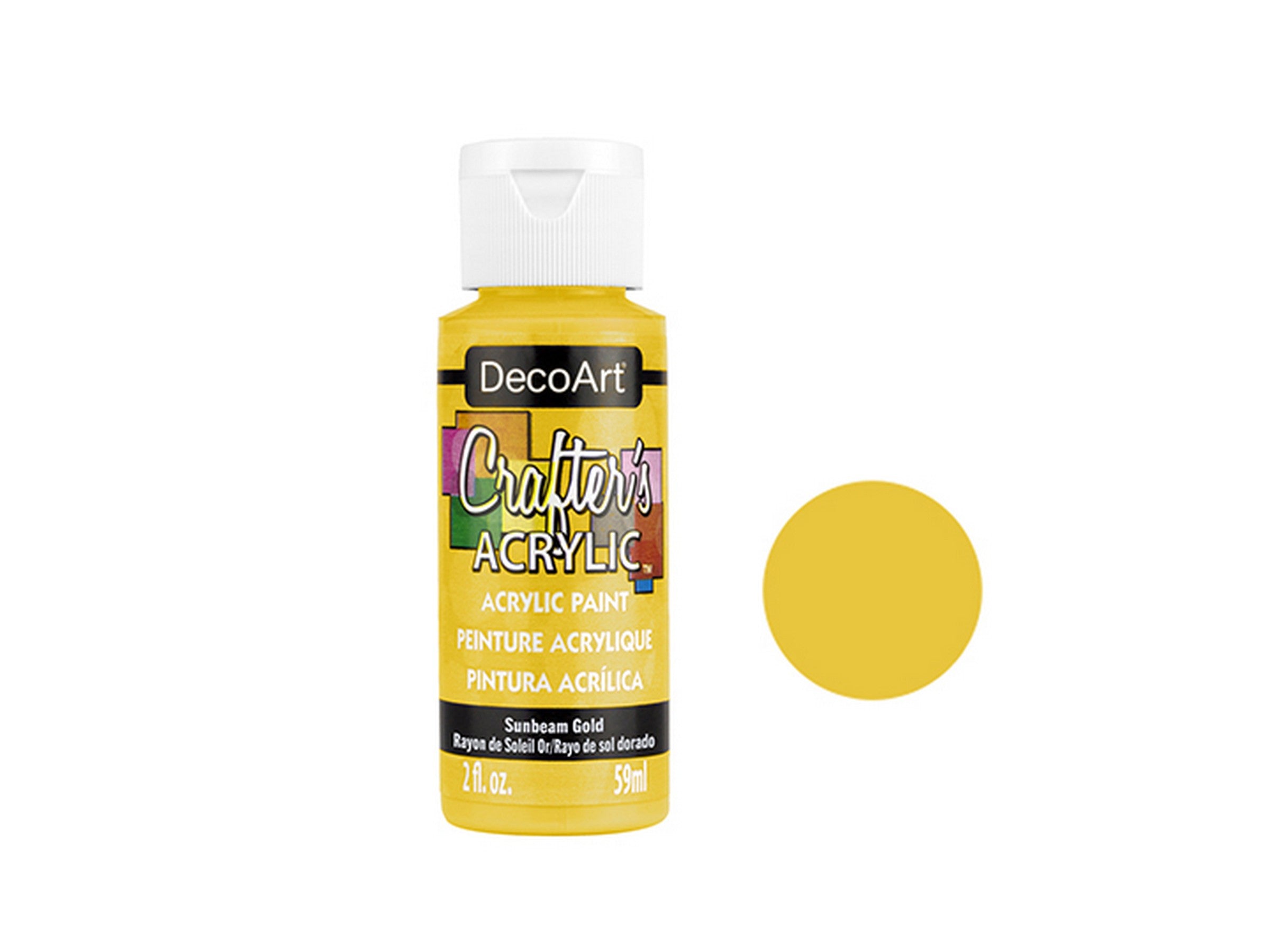DecoArt Acrylic Paint - A200 Sunbeam Gold 2oz