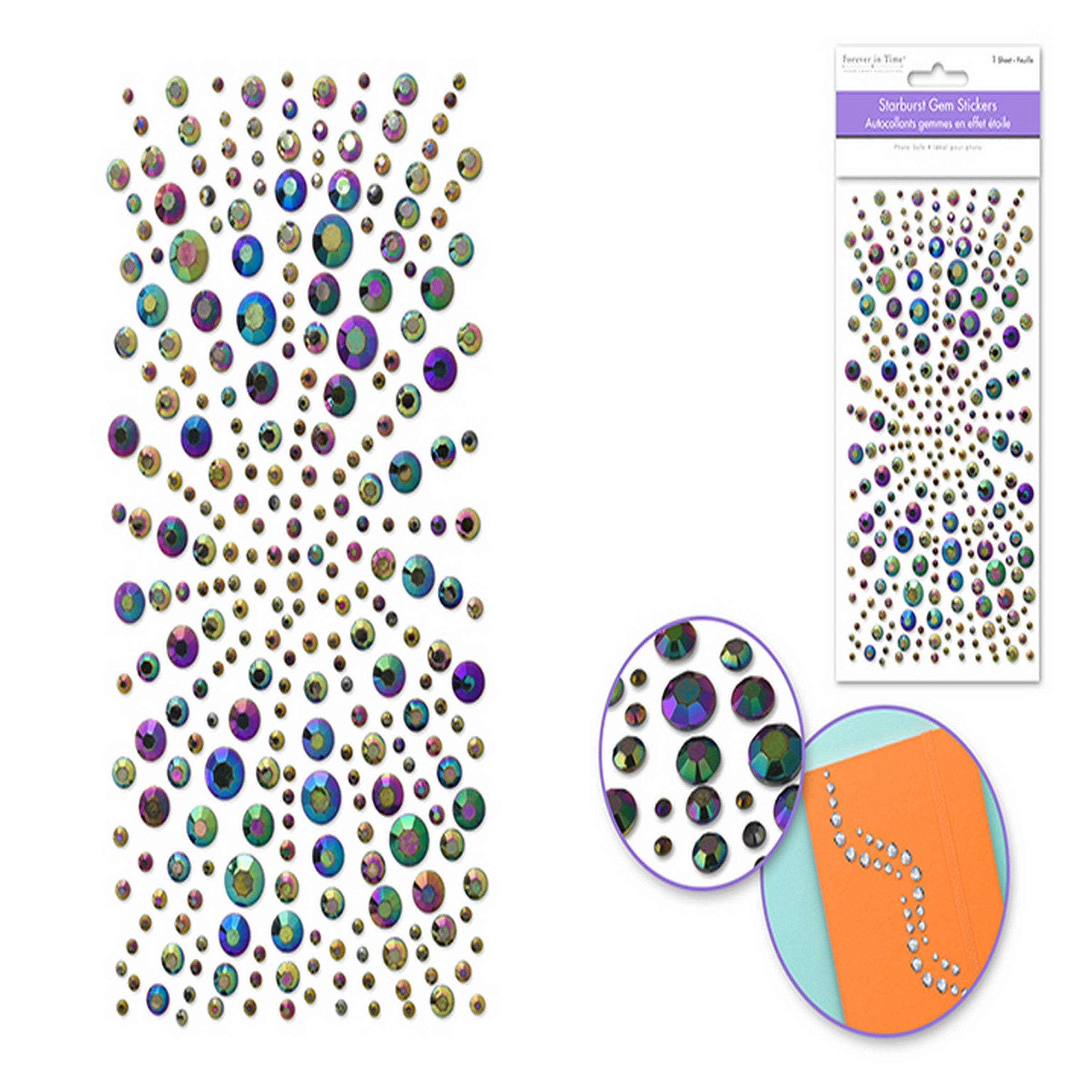 Forever in Time Starburst Gem Stickers 3.8x7in