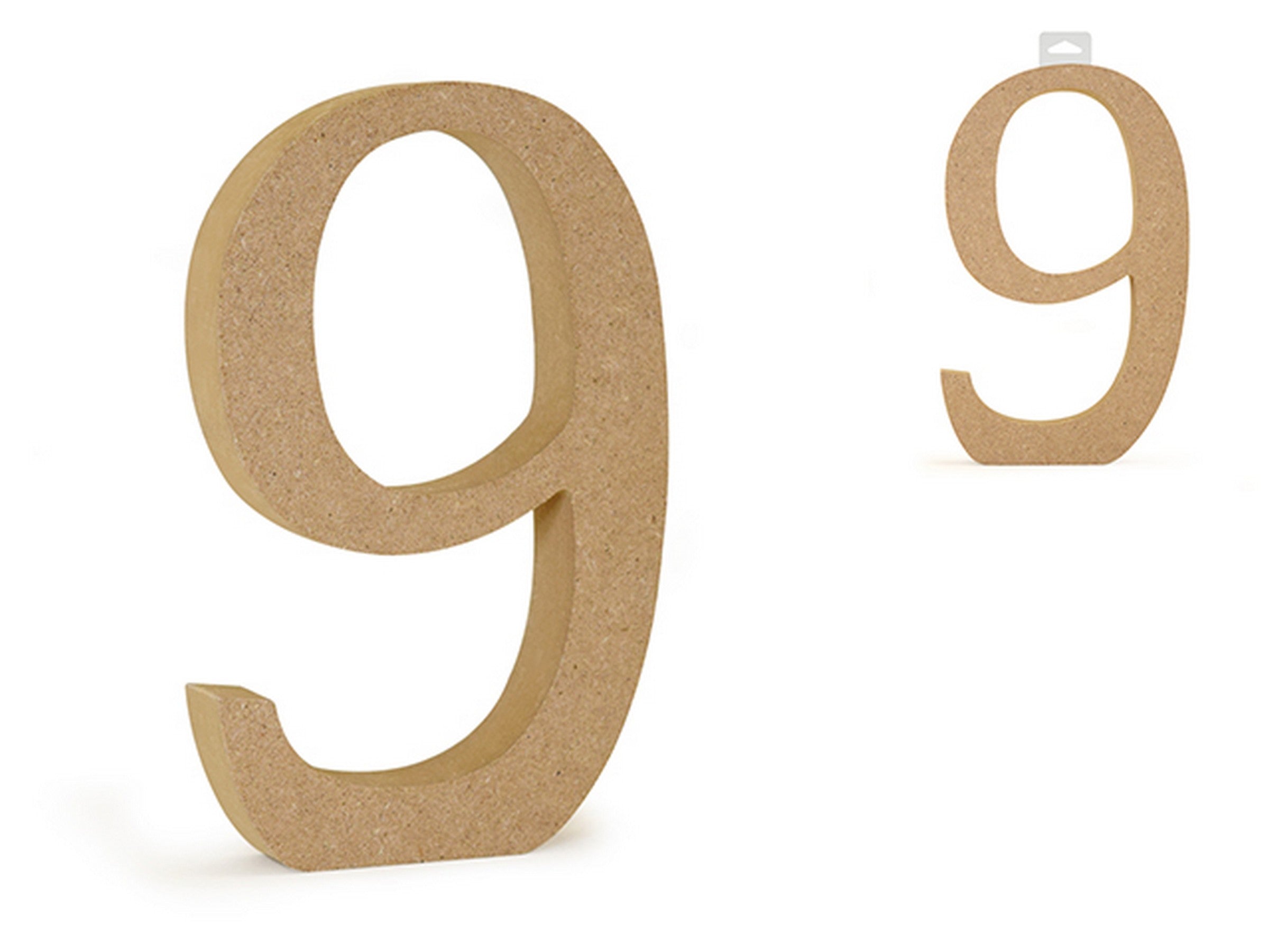 Standing Wood Number 9 Unpainted Mdf 5.2in