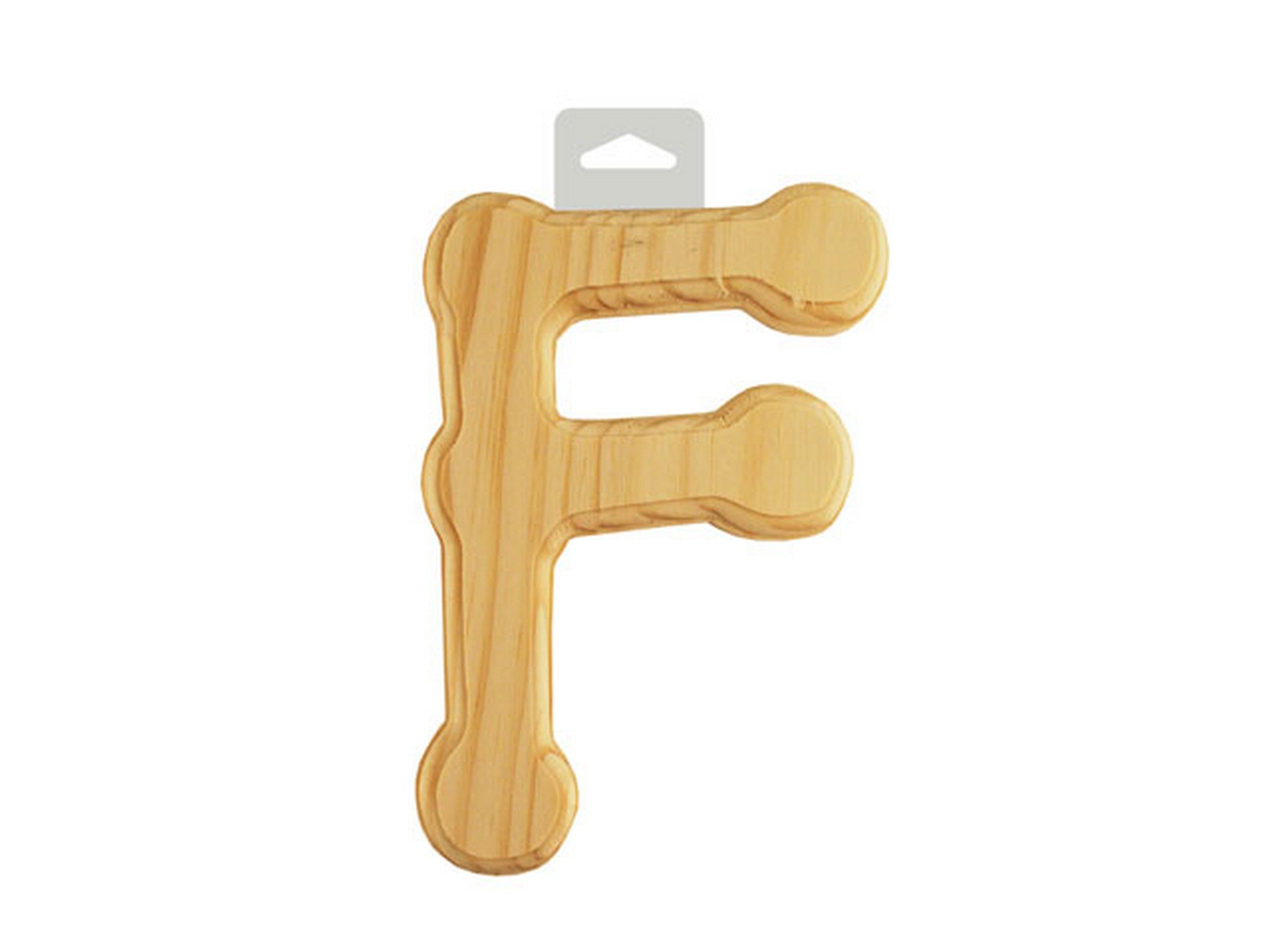 Wood Letter F Rounded