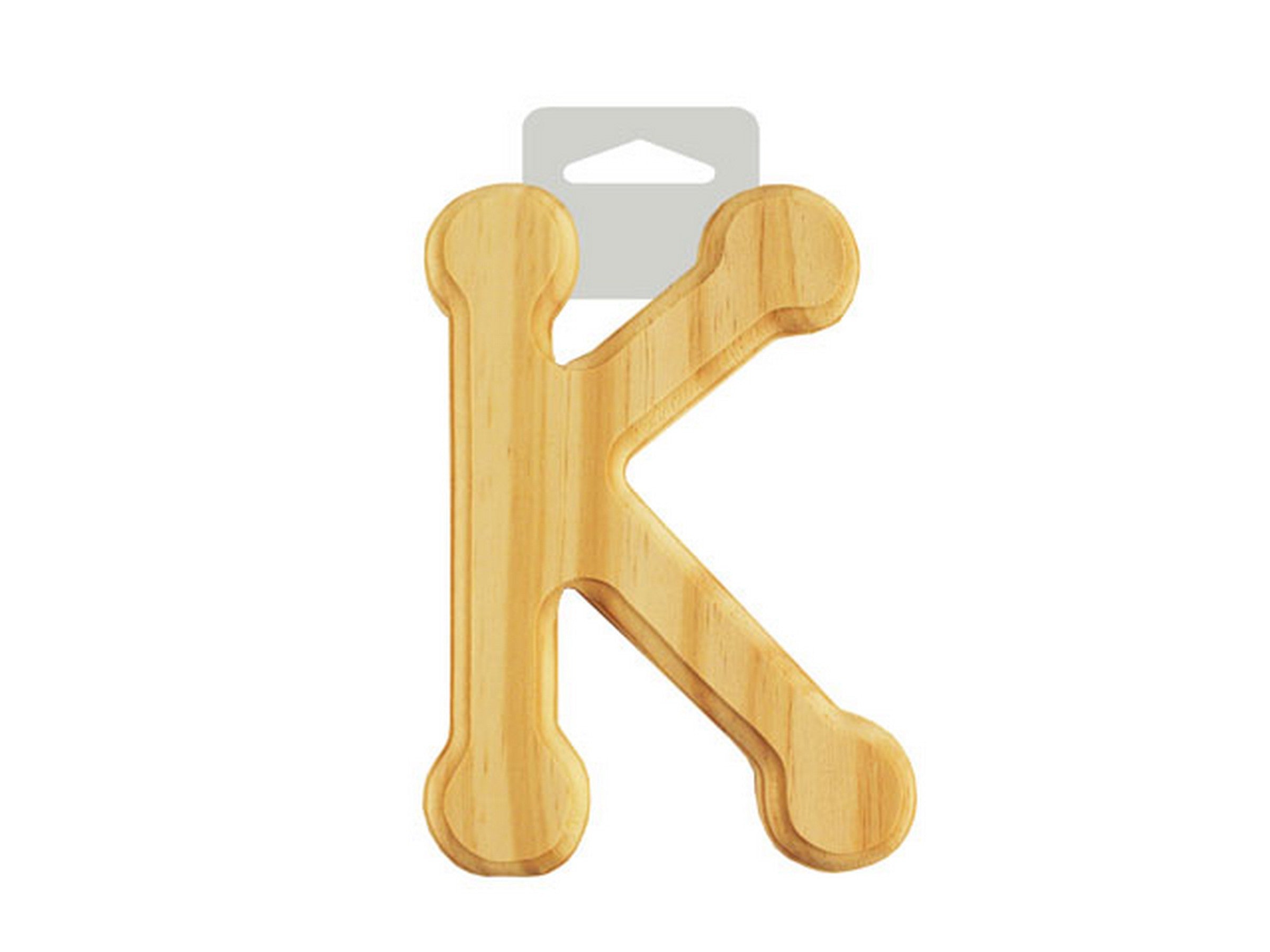 Wood Letter K Rounded