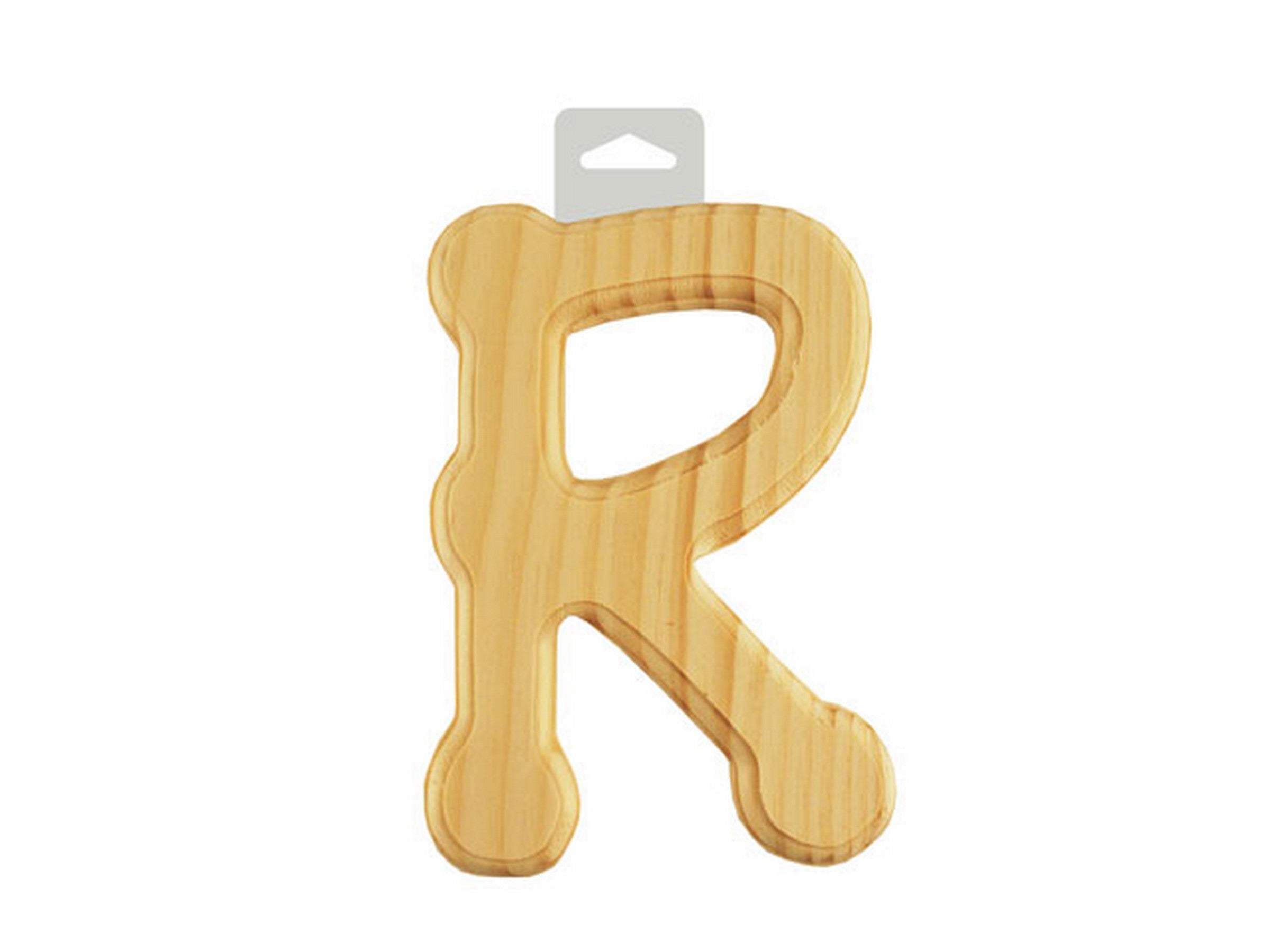 Wood Letter R Rounded