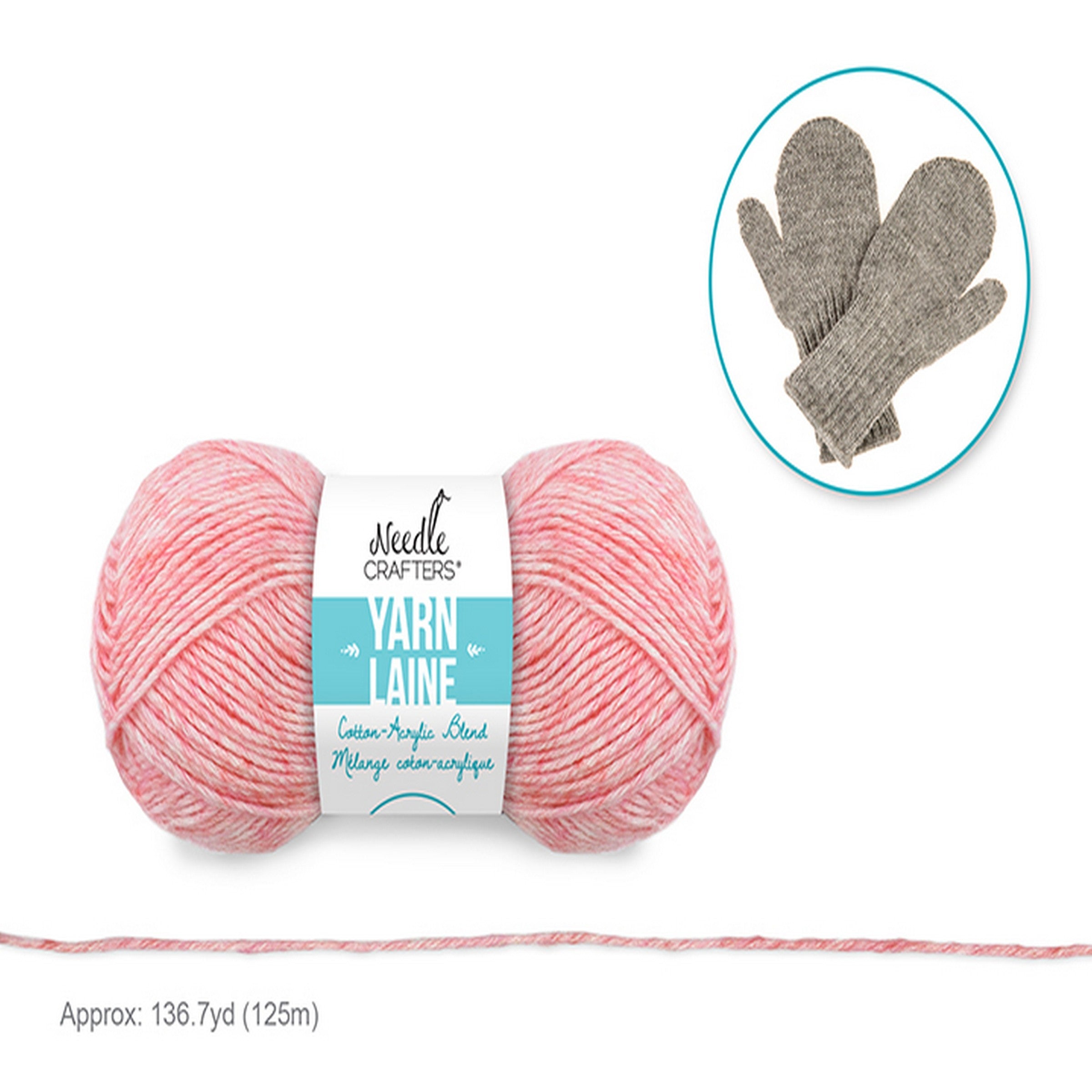 Needle Crafters Cotton/Acrylic Blend Yarn - Dark Pink 136.7yd (125m)
