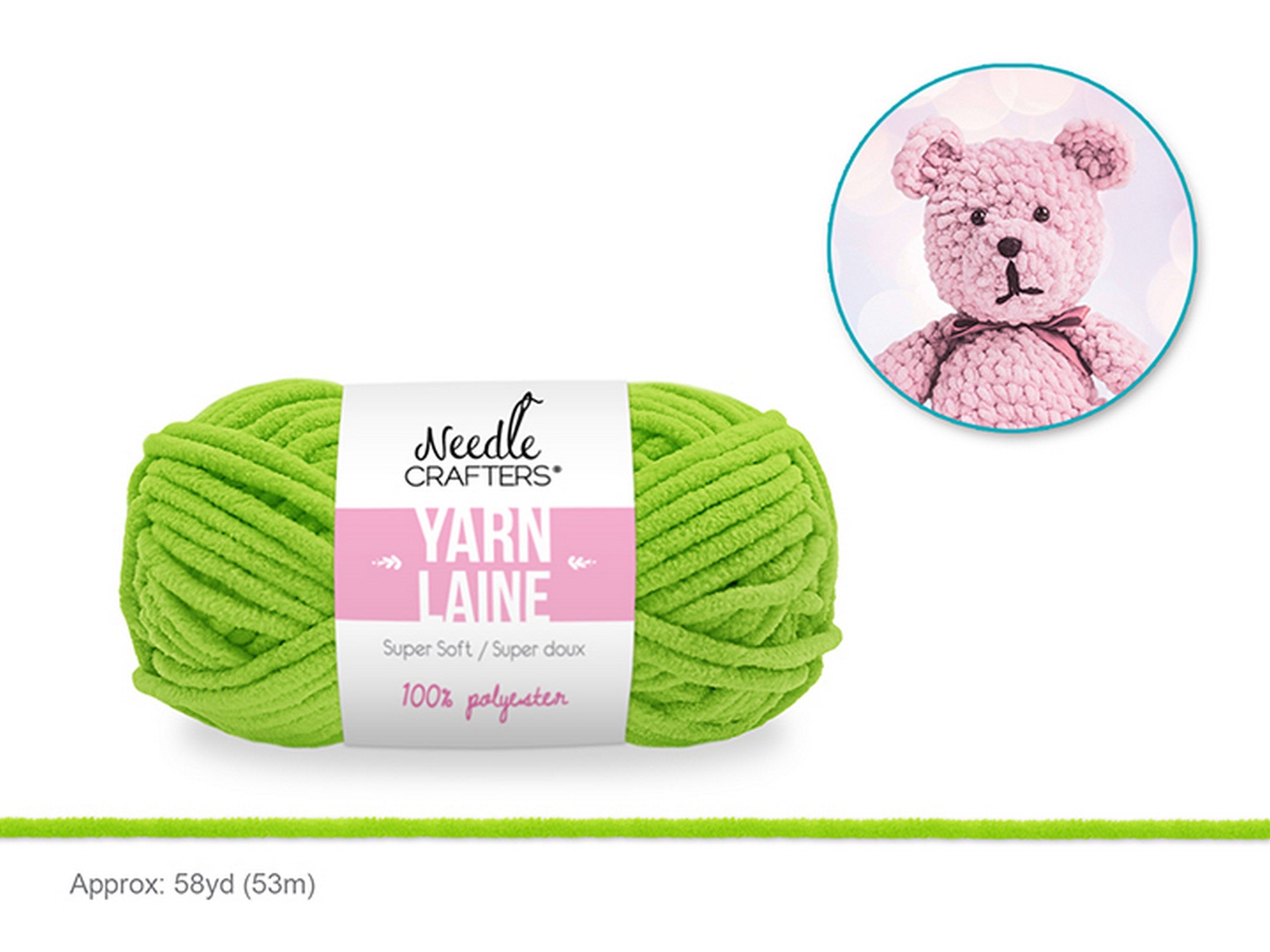 Needle Crafters Chenille Soft Yarn Mint 100% Polyester 58yd (53m)