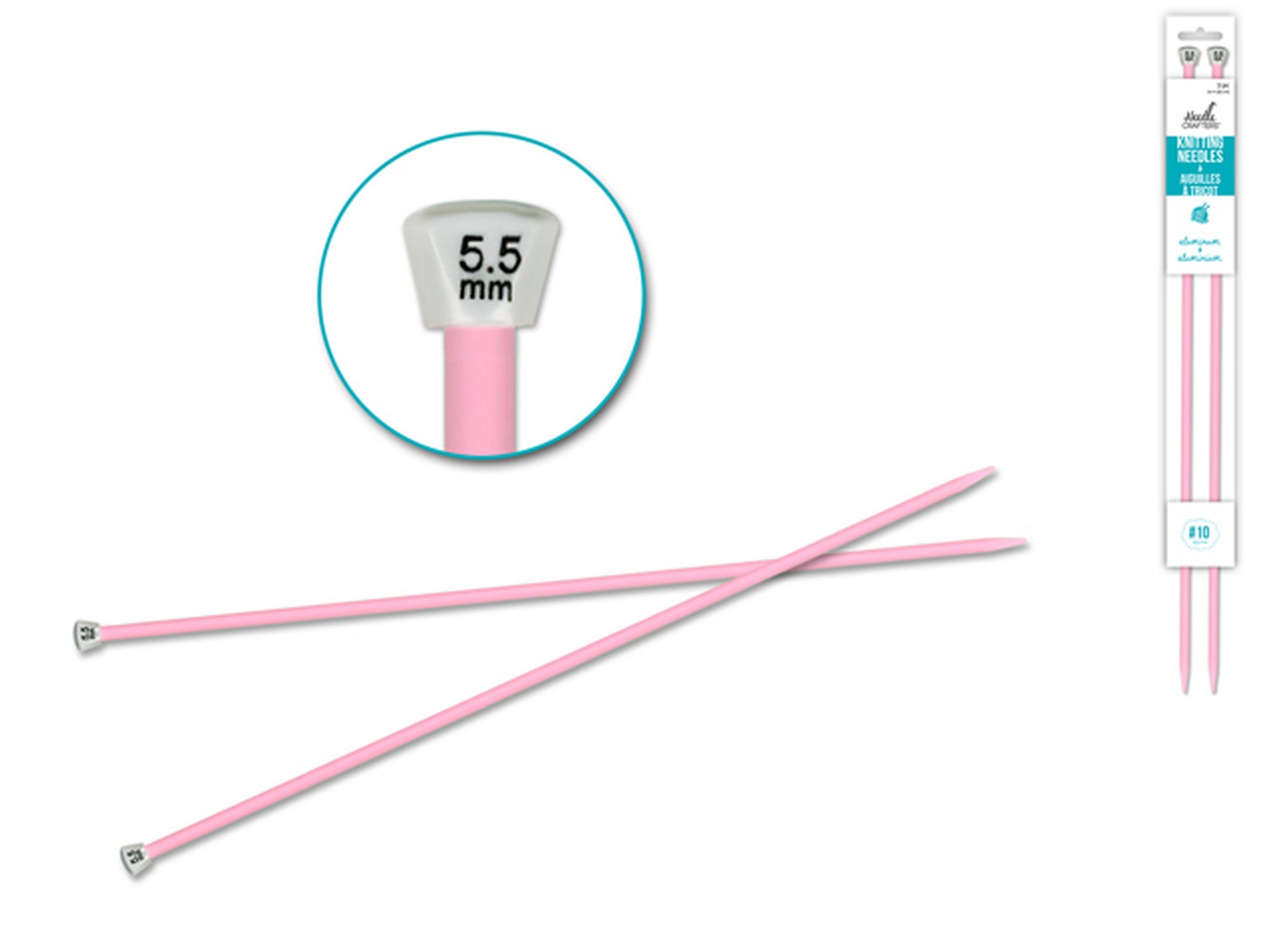 Needle Crafters 2 Knitting Needles #10 (5.5mm) Aluminium 14in