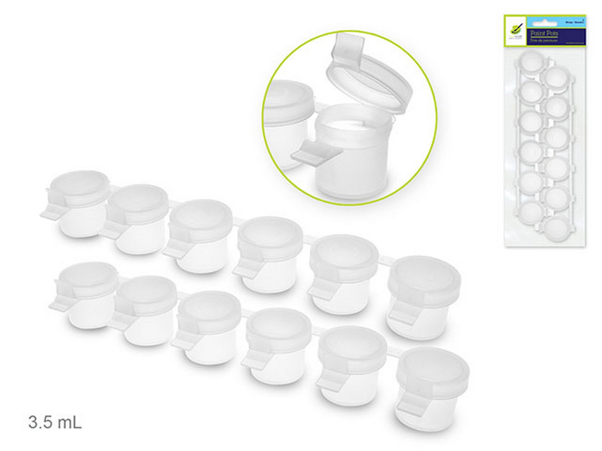 Color Factory 12 Plastic Paint Pots 0.1oz
