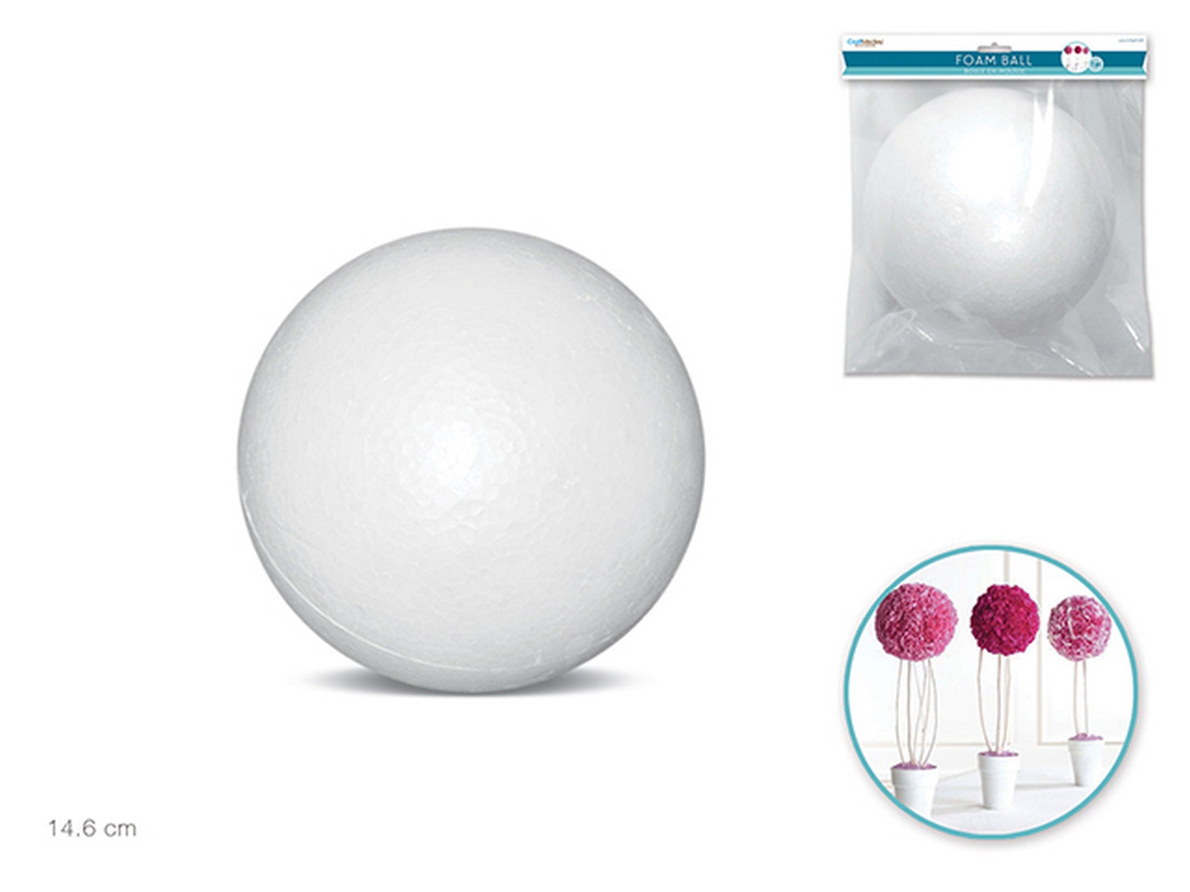 Craft Medley White Foam Ball 5.7in