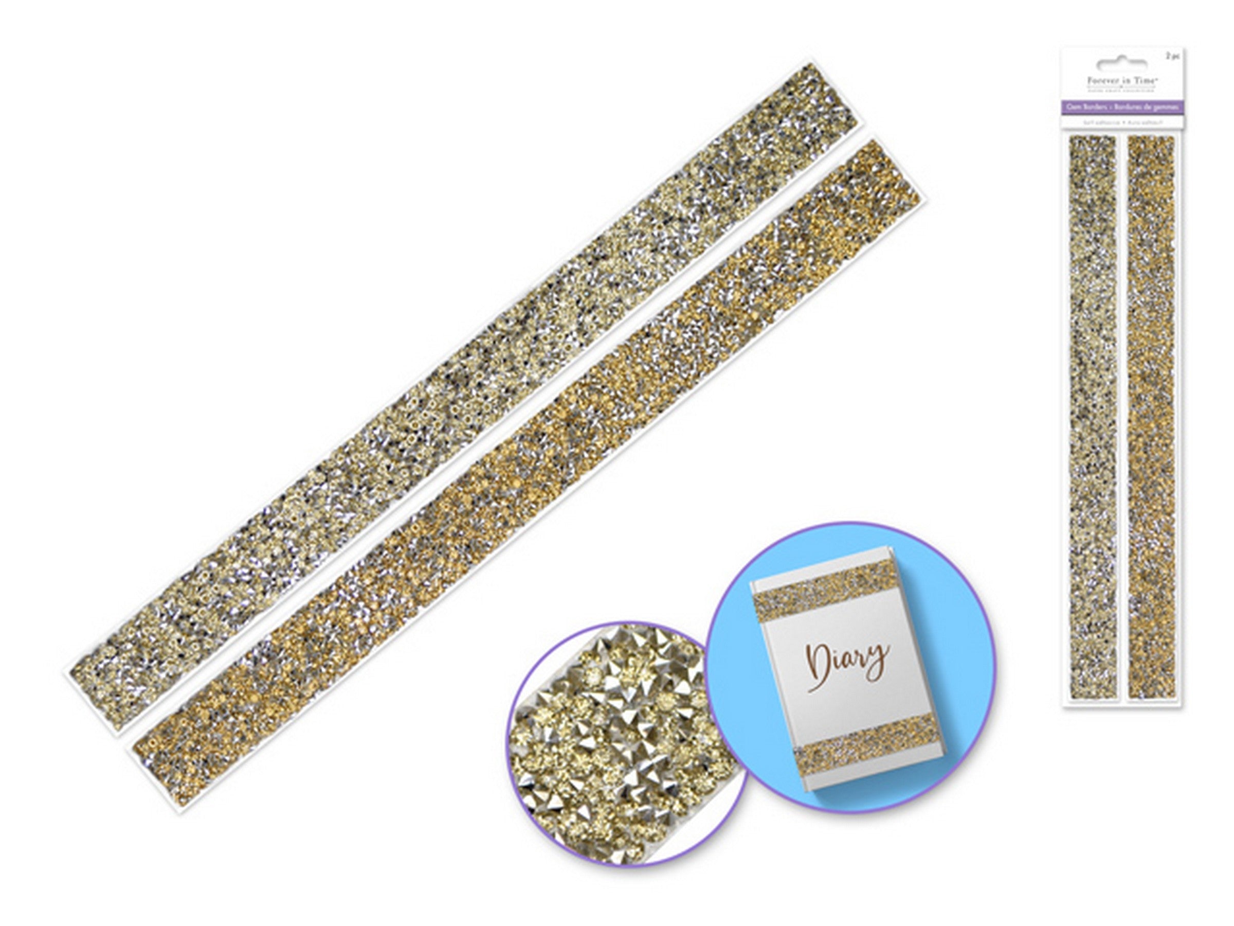 Forever in Time Gem Borders Gilded 12x2.5in sheet