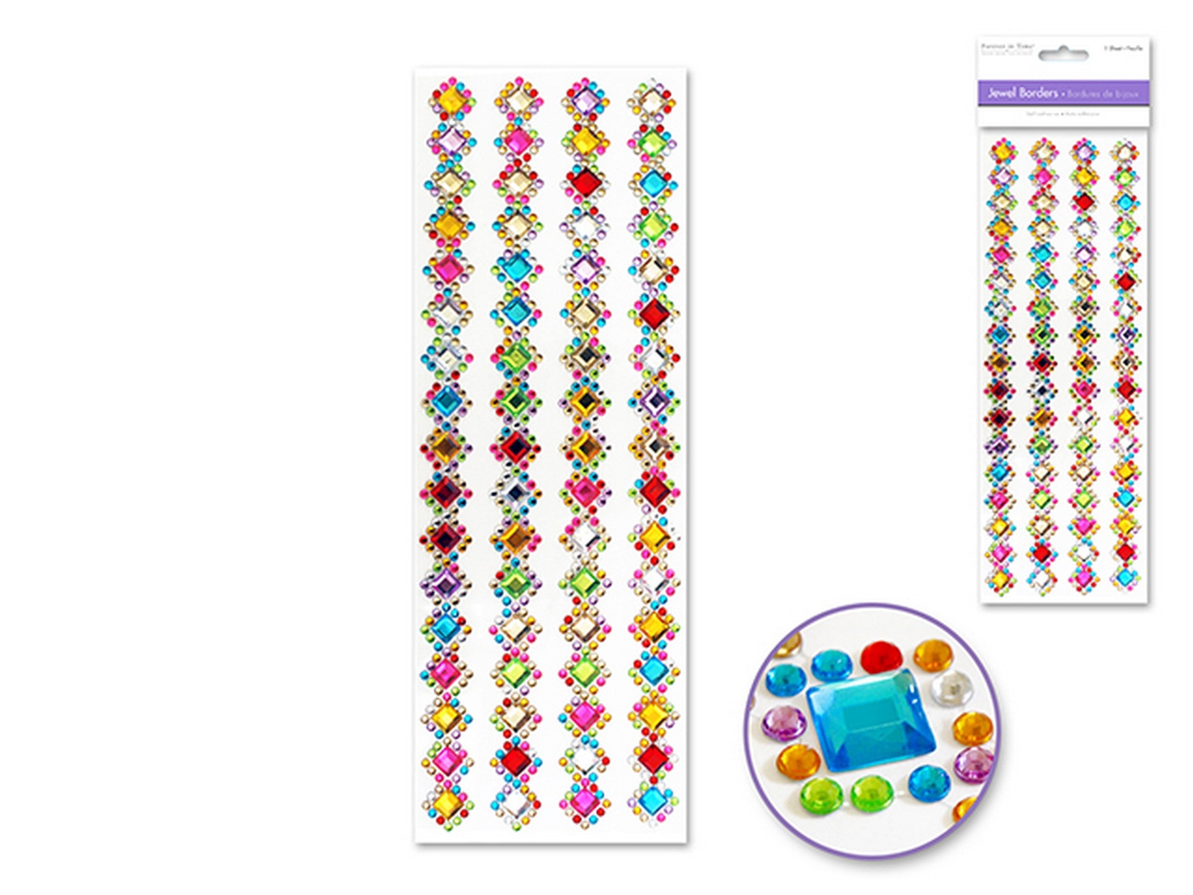 Forever in Time Jewel Borders Stickers Diamond Bling 10.25x3.75in sheet