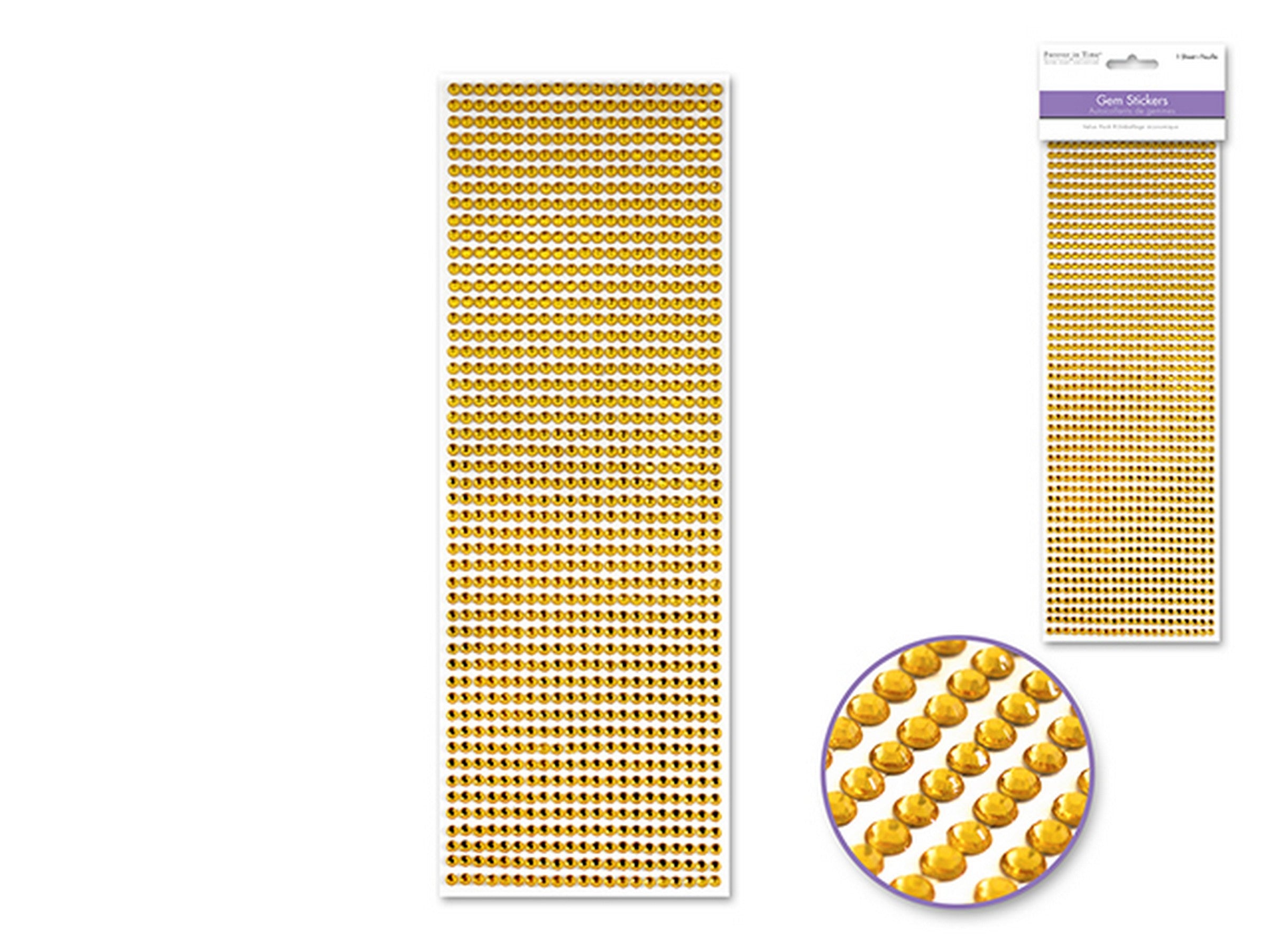 Forever in Time Gem Stickers Gold 10.5x3.75in sheet