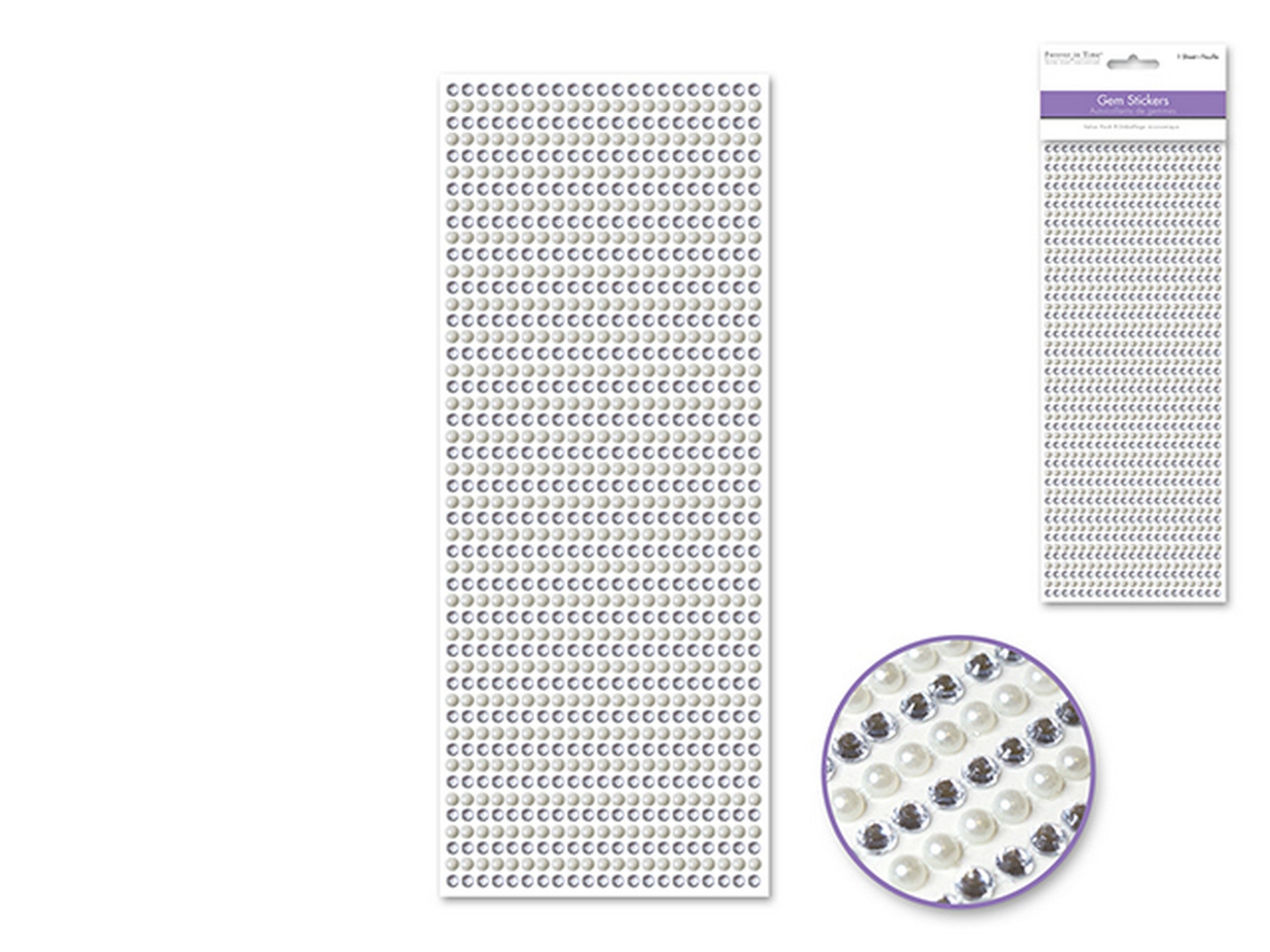 Forever in Time Gem Stickers Pearl 10.5x3.75in sheet