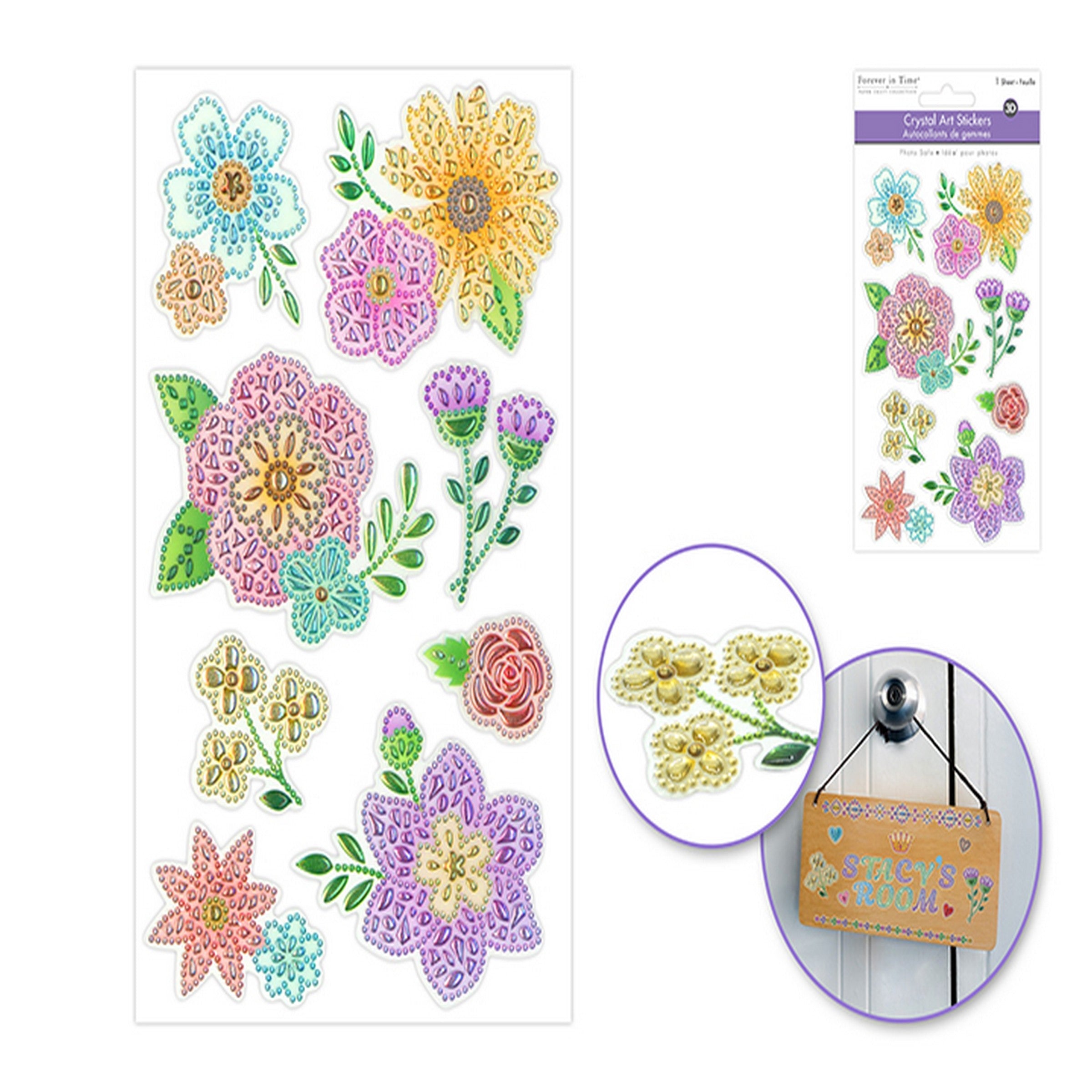 Forever in Time Crystal Art Stickers - Bloom 3.9x6.3in