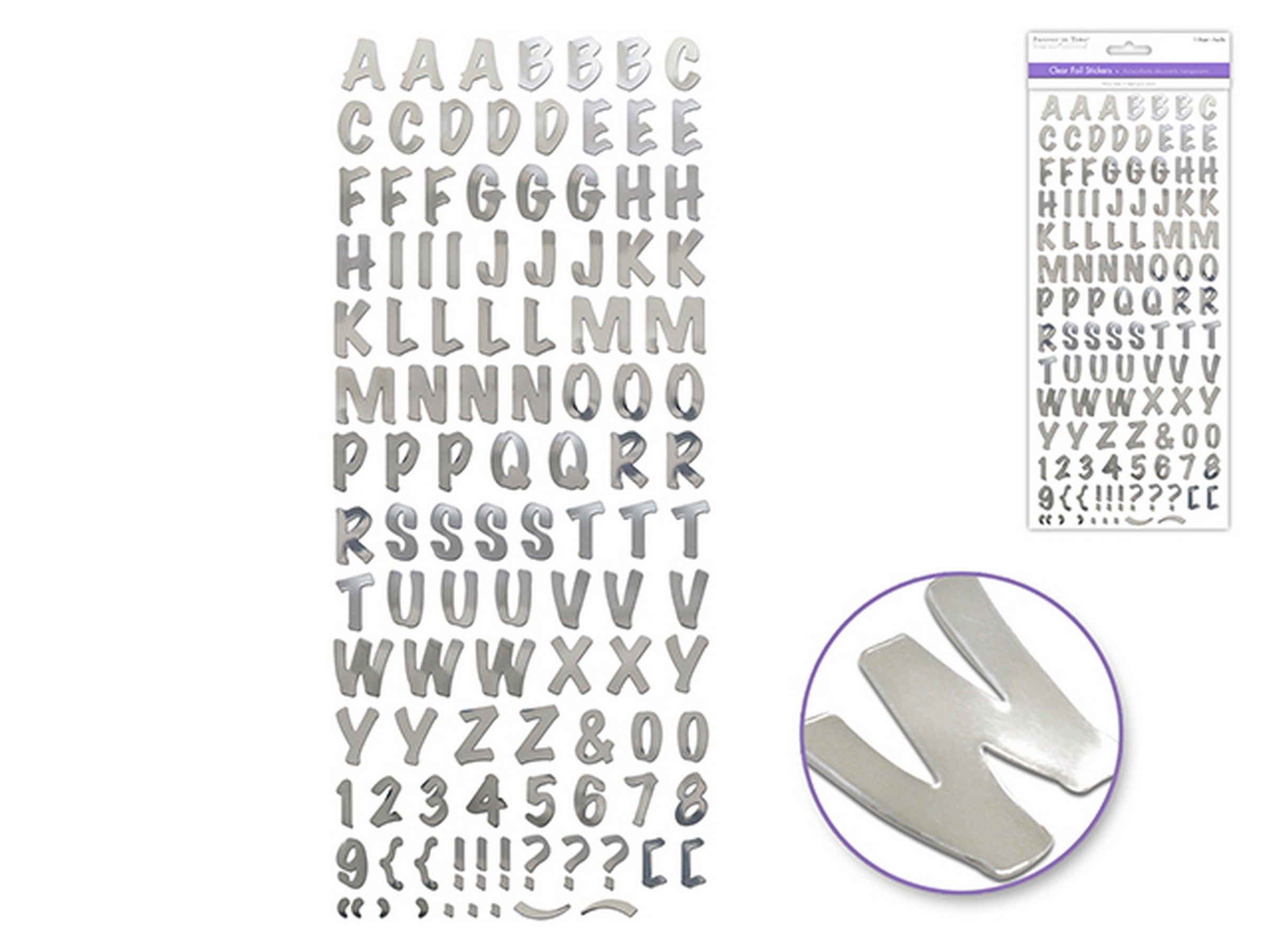 Forever in Time Clear Foil Letters Silver 12x5in sheet