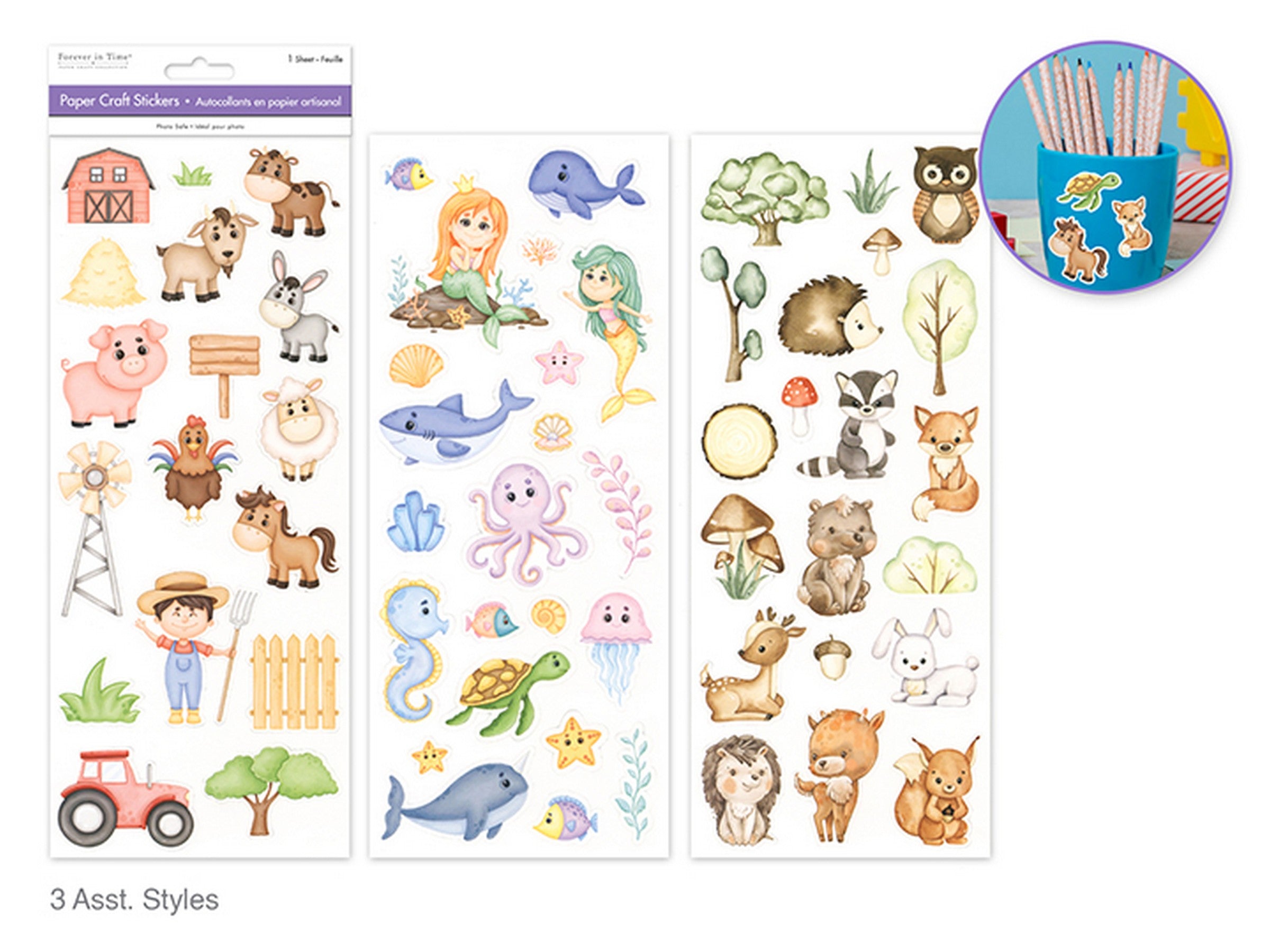 Forever in Time Stickers - Animal Kingdom 5x12in VRT